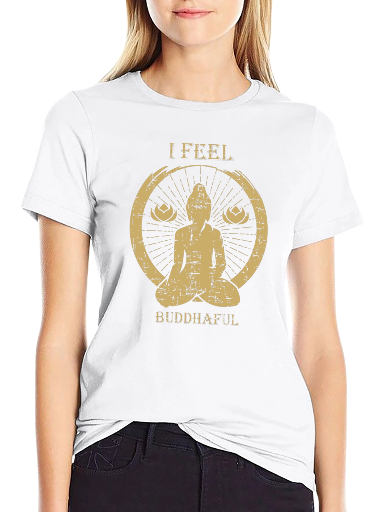 I Feel Buddhaful T-Shirt - Meditating Zen Tee