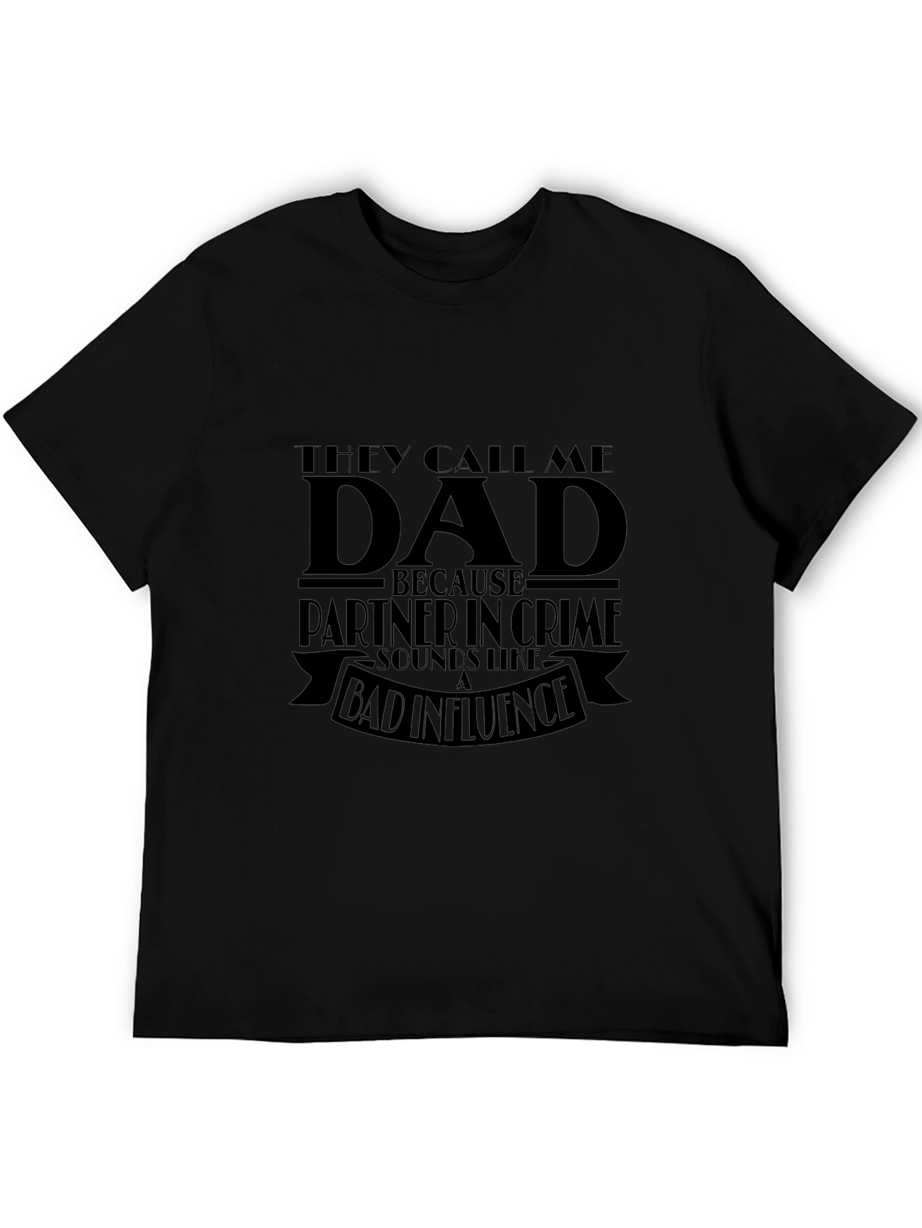 Dad Partner in Crime T-Shirt - Black Novelty Tee