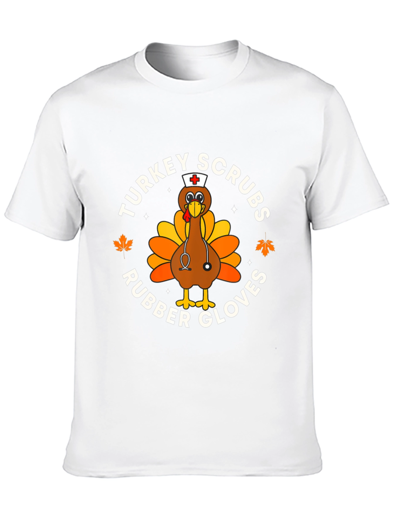 Turkey Scrubs Rubber Gloves Black Graphic Tee
