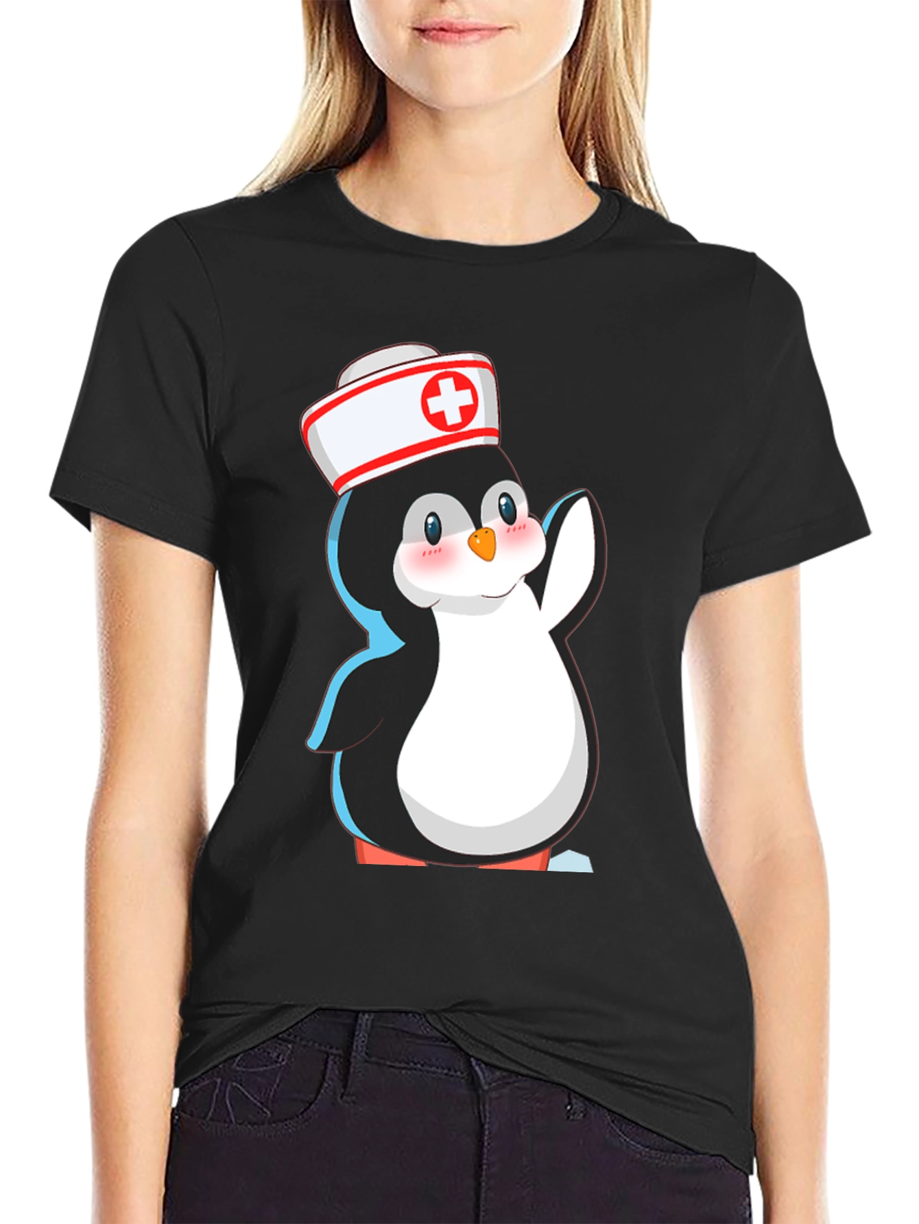 Nurse Penguin T-Shirt - Cute Cartoon Animal Tee