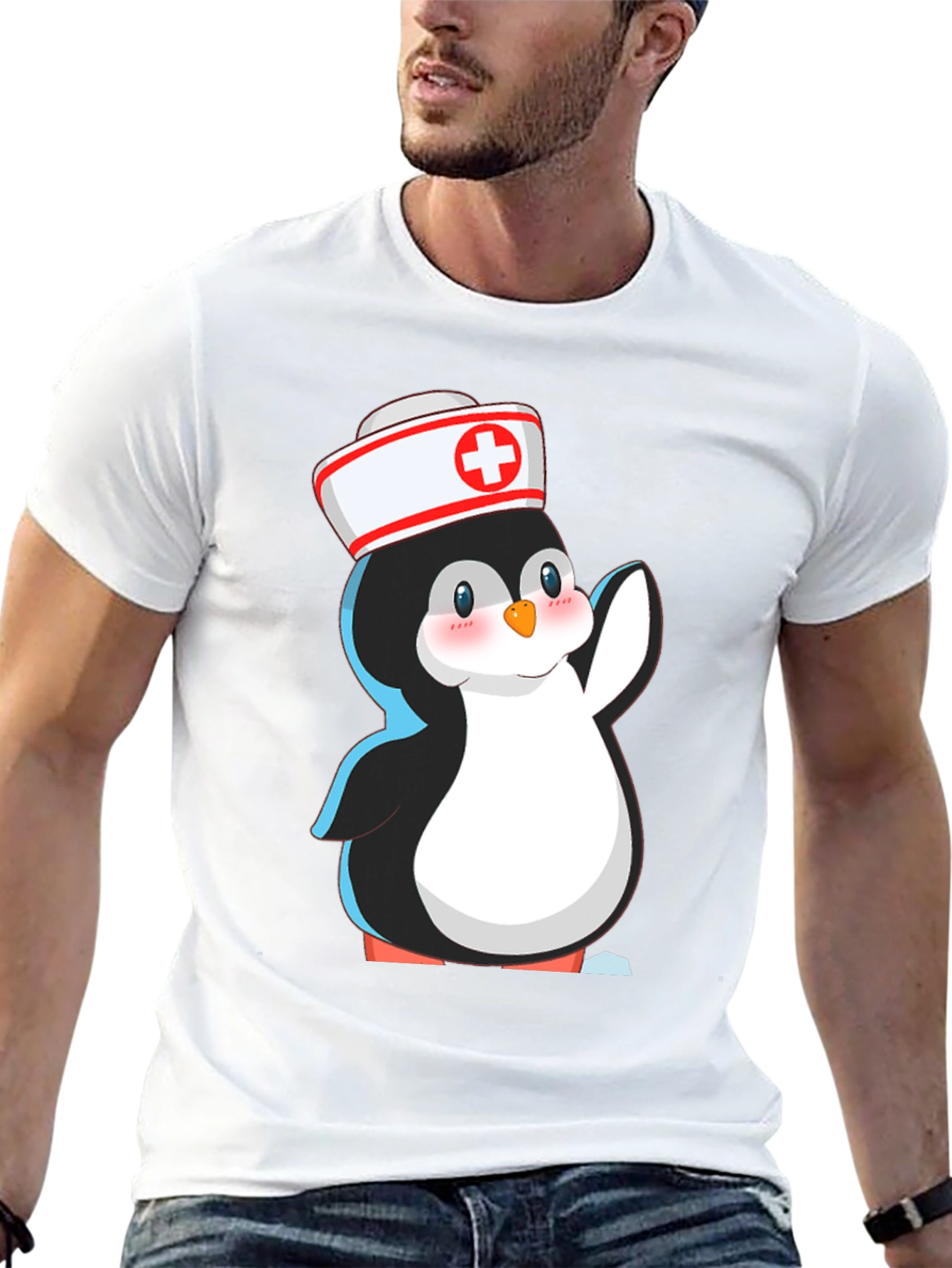 Nurse Penguin T-Shirt - Cute Cartoon Animal Tee