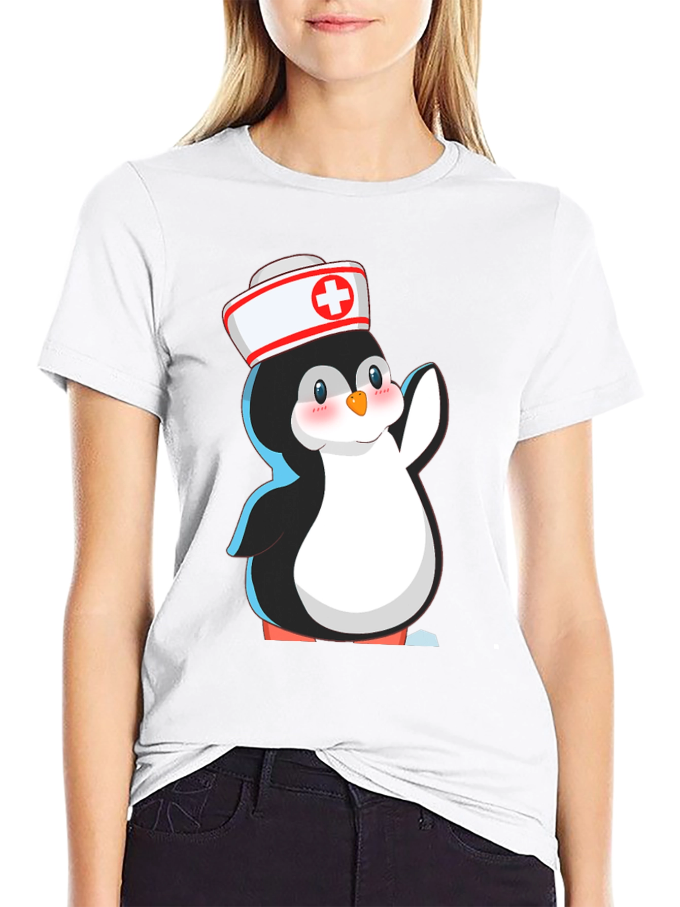 Nurse Penguin T-Shirt - Cute Cartoon Animal Tee
