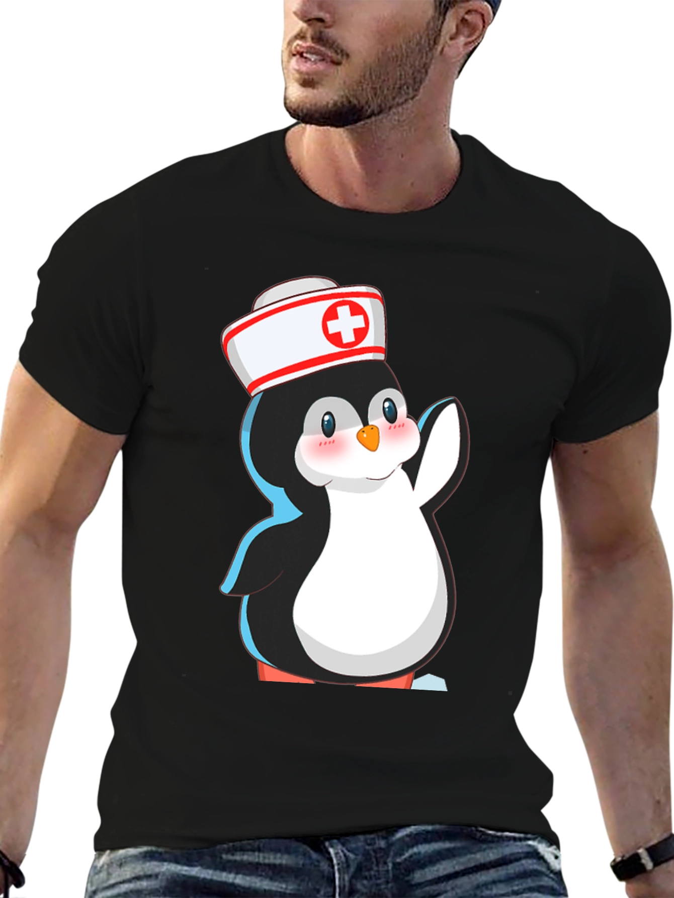 Nurse Penguin T-Shirt - Cute Cartoon Animal Tee
