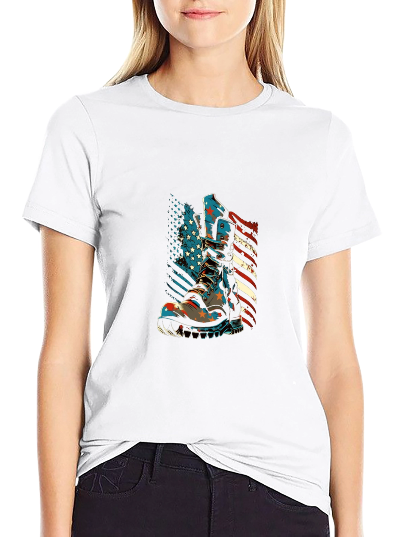 Patriotic Boot Graphic T-Shirt