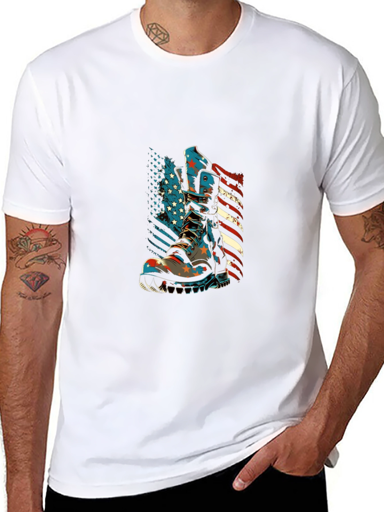 Patriotic Boot Graphic T-Shirt