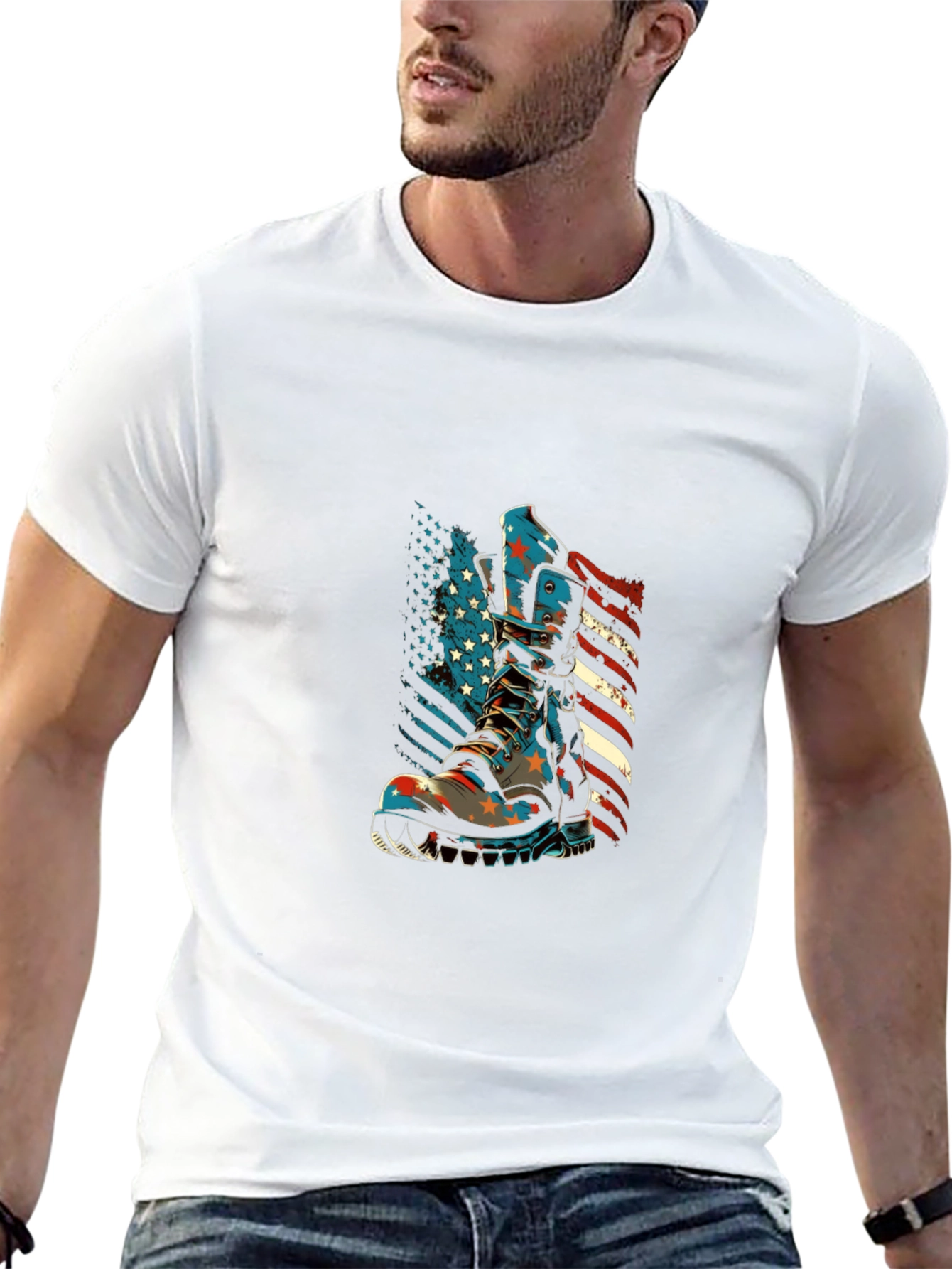 Patriotic Boot Graphic T-Shirt
