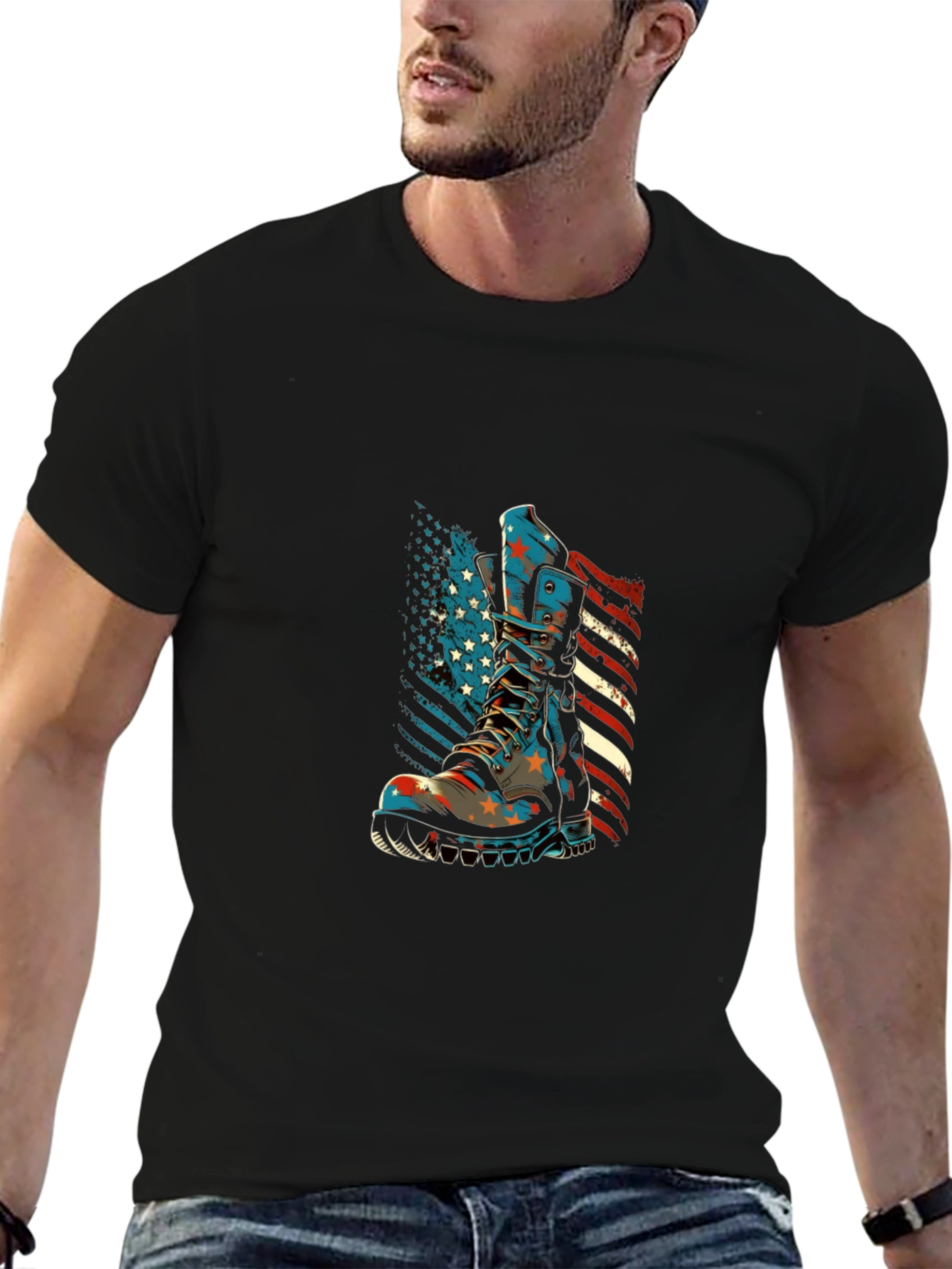 Patriotic Boot Graphic T-Shirt