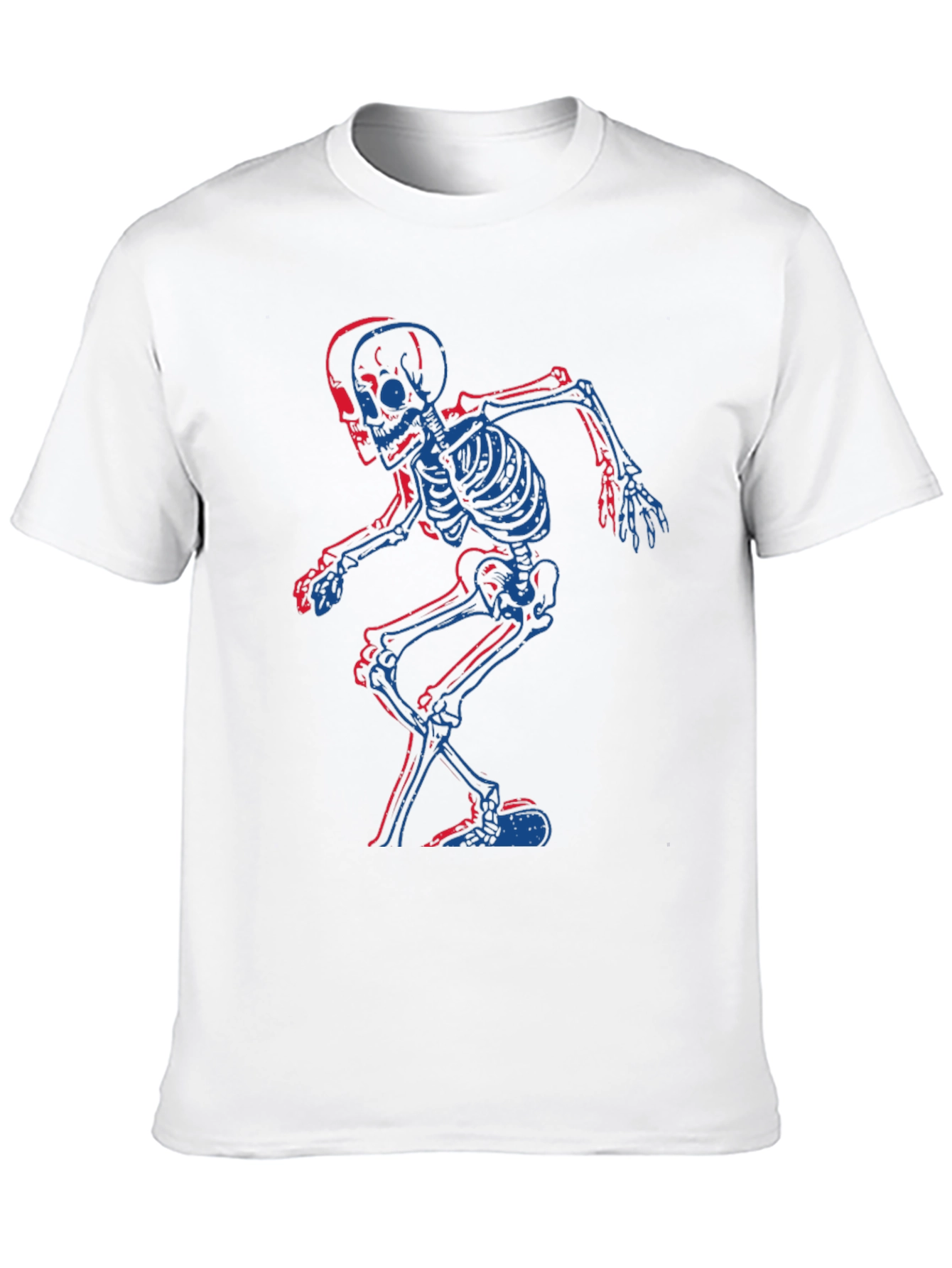 Skeleton Graphic Tee - Black Cotton T-Shirt