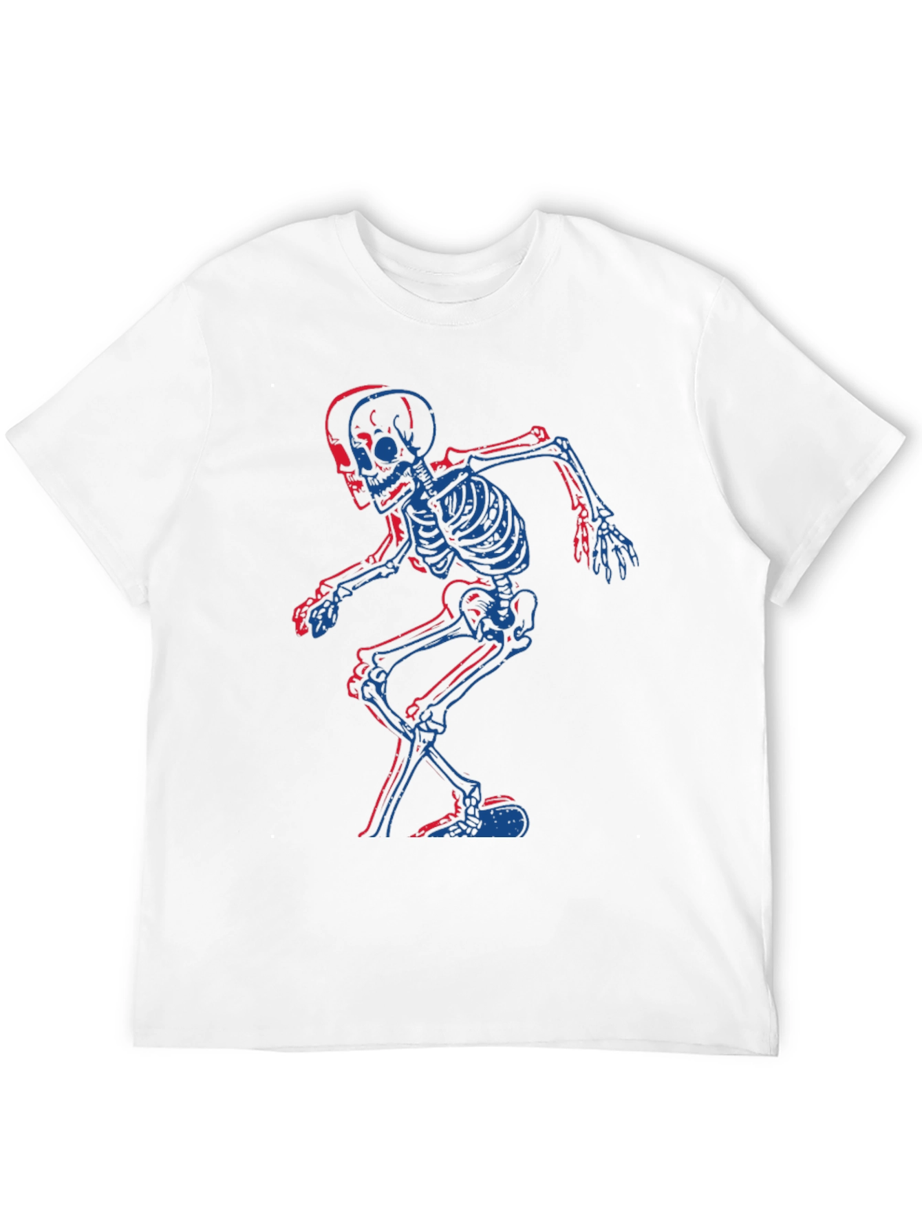Skeleton Graphic Tee - Black Cotton T-Shirt