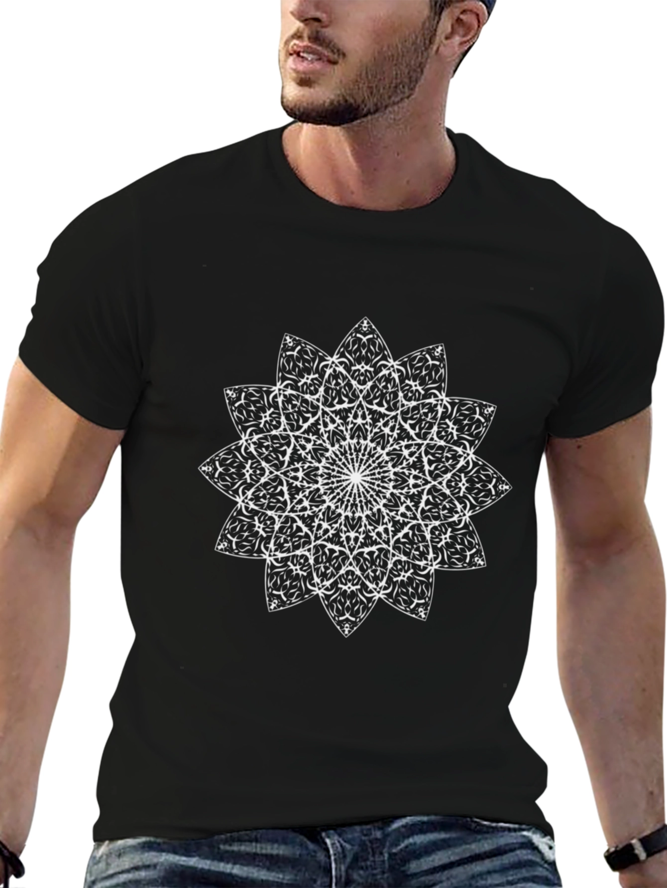 Black Mandala Graphic Tee - Stylish & Unique