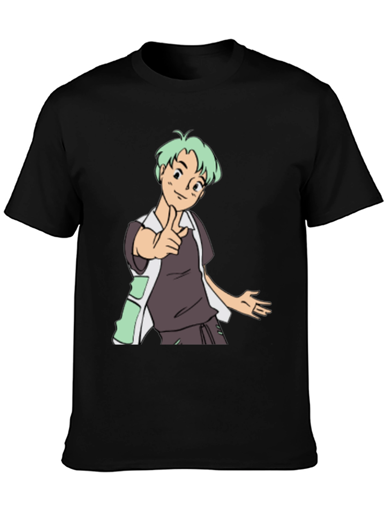 Anime Character Graphic Tee - Black Unisex T-Shirt