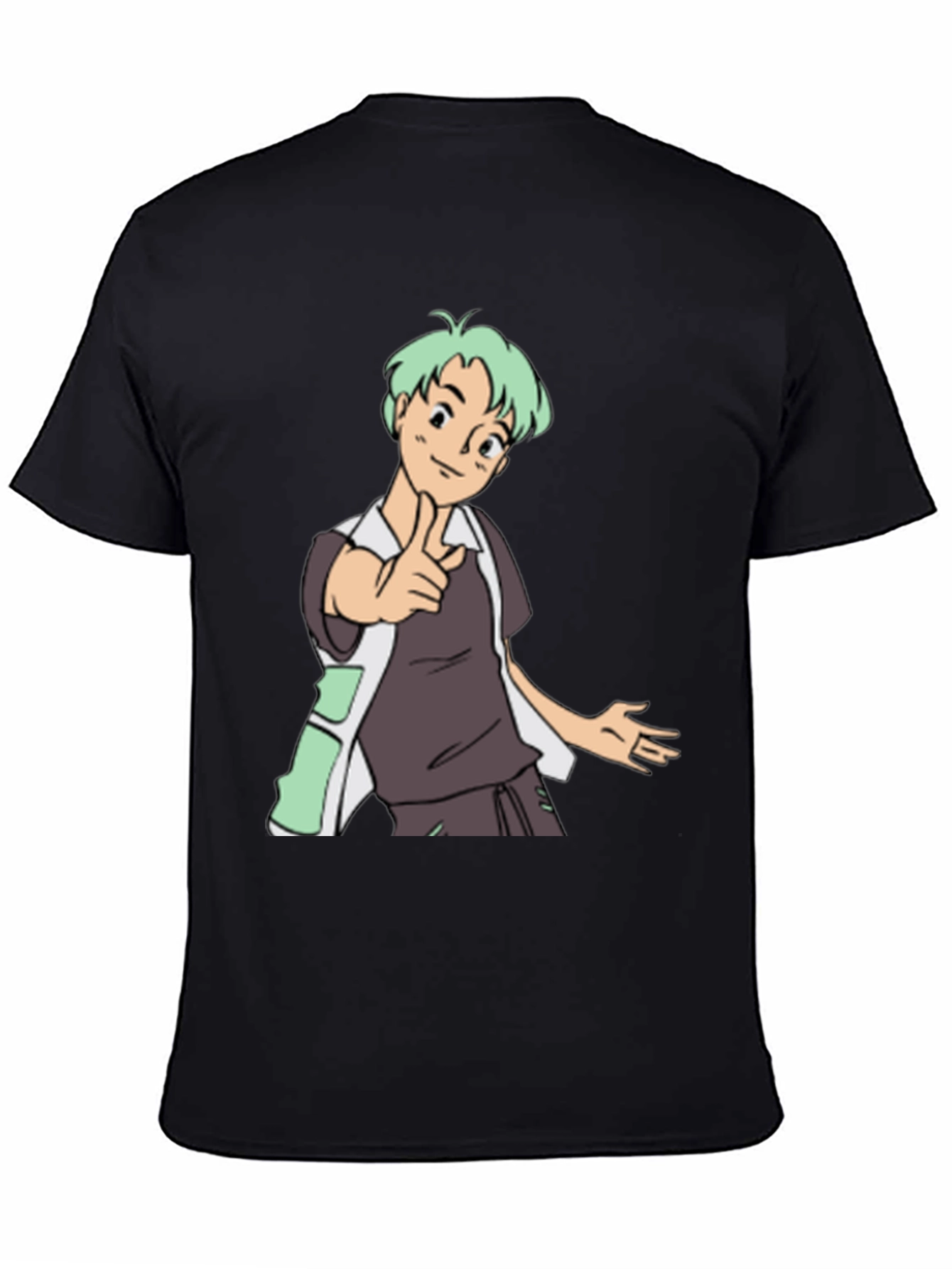 Anime Character Graphic Tee - Black Unisex T-Shirt