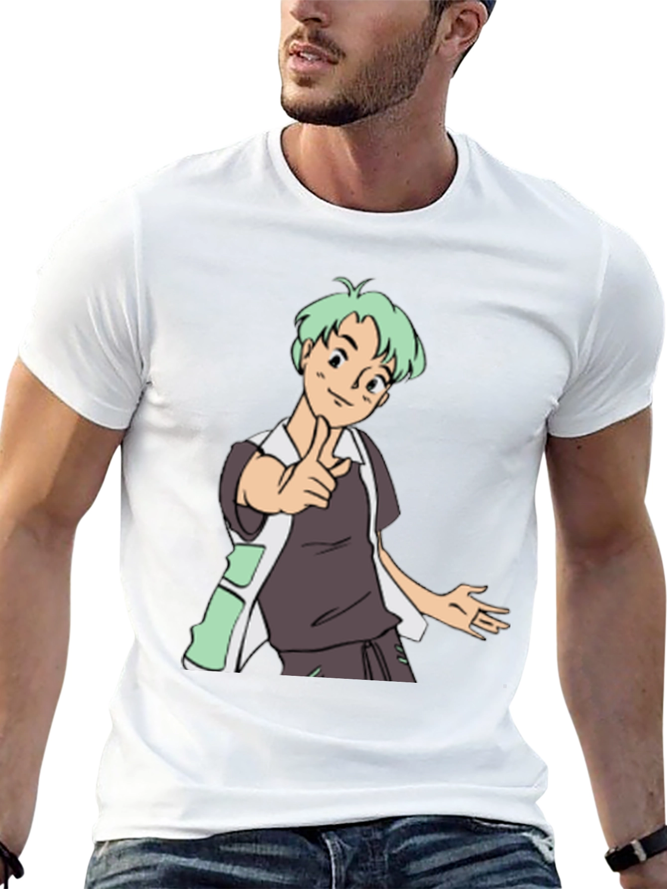 Anime Character Graphic Tee - Black Unisex T-Shirt