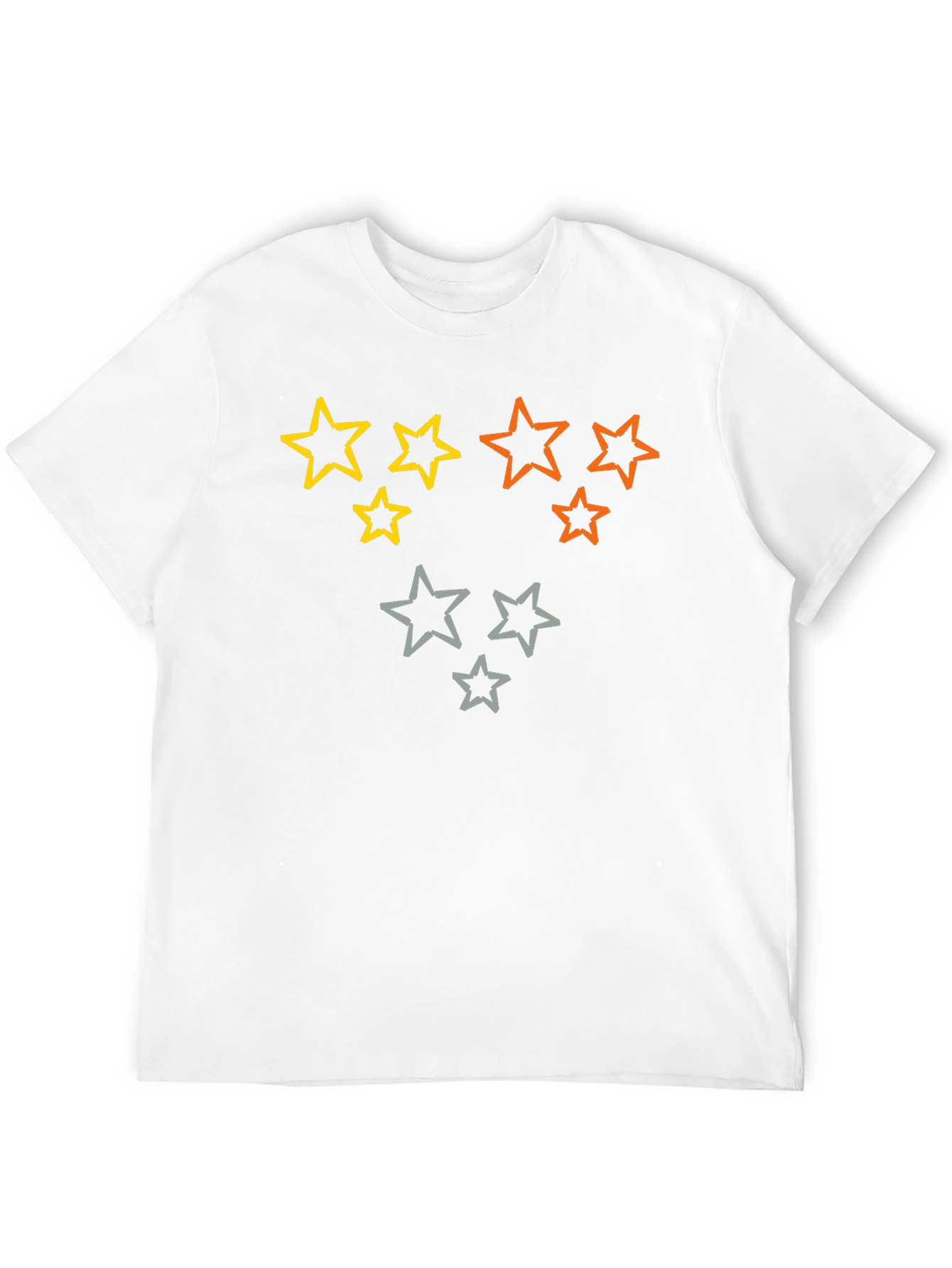 Star Pattern Black T-Shirt