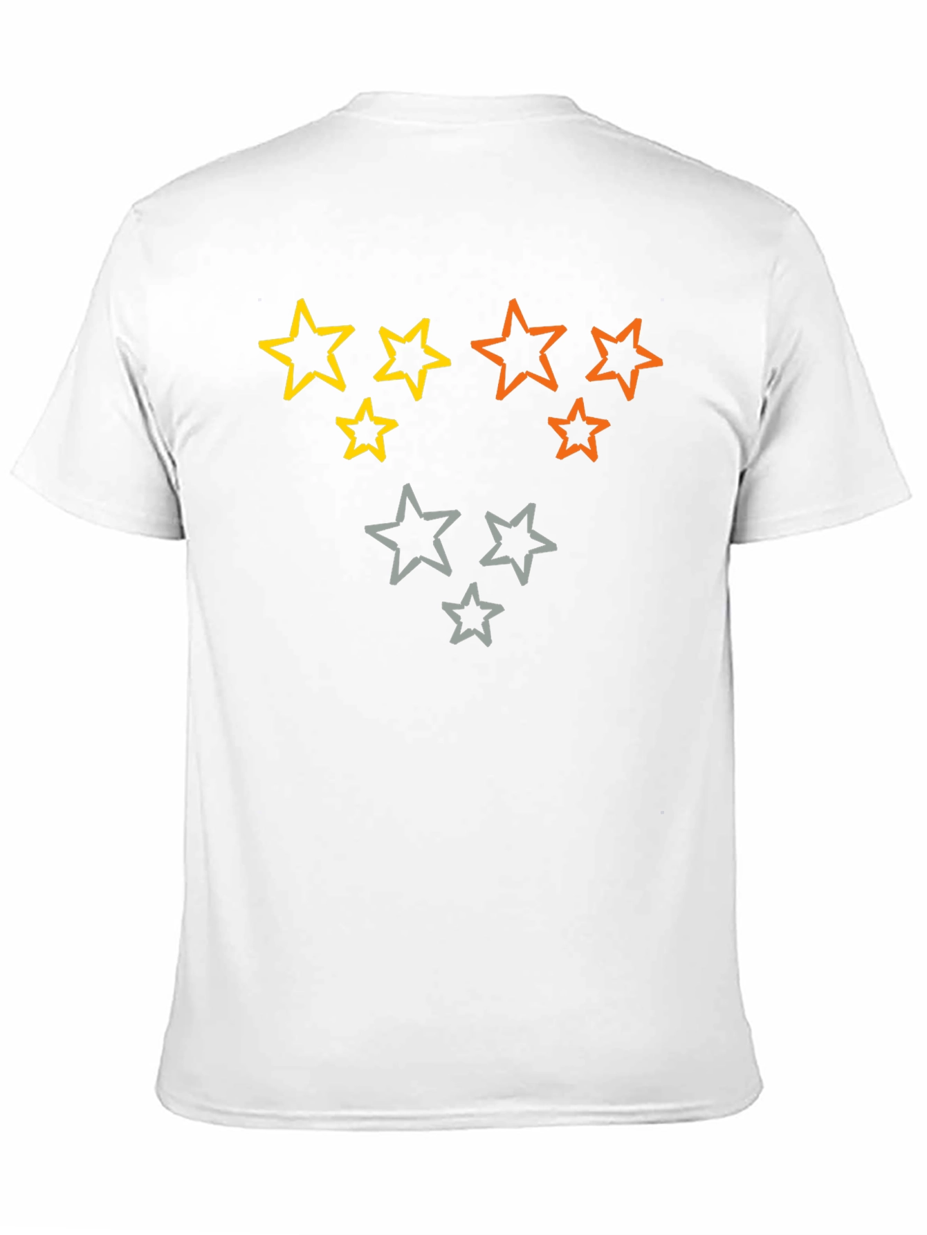 Star Pattern Black T-Shirt