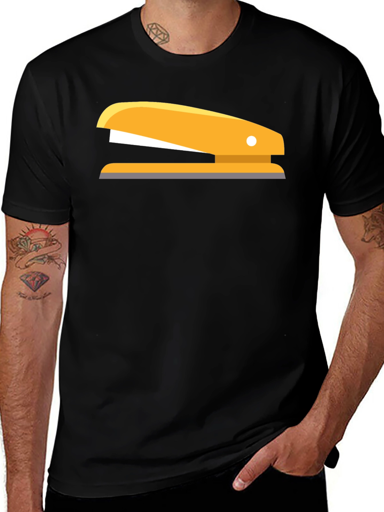 Stapler Graphic Tee - Black T-Shirt