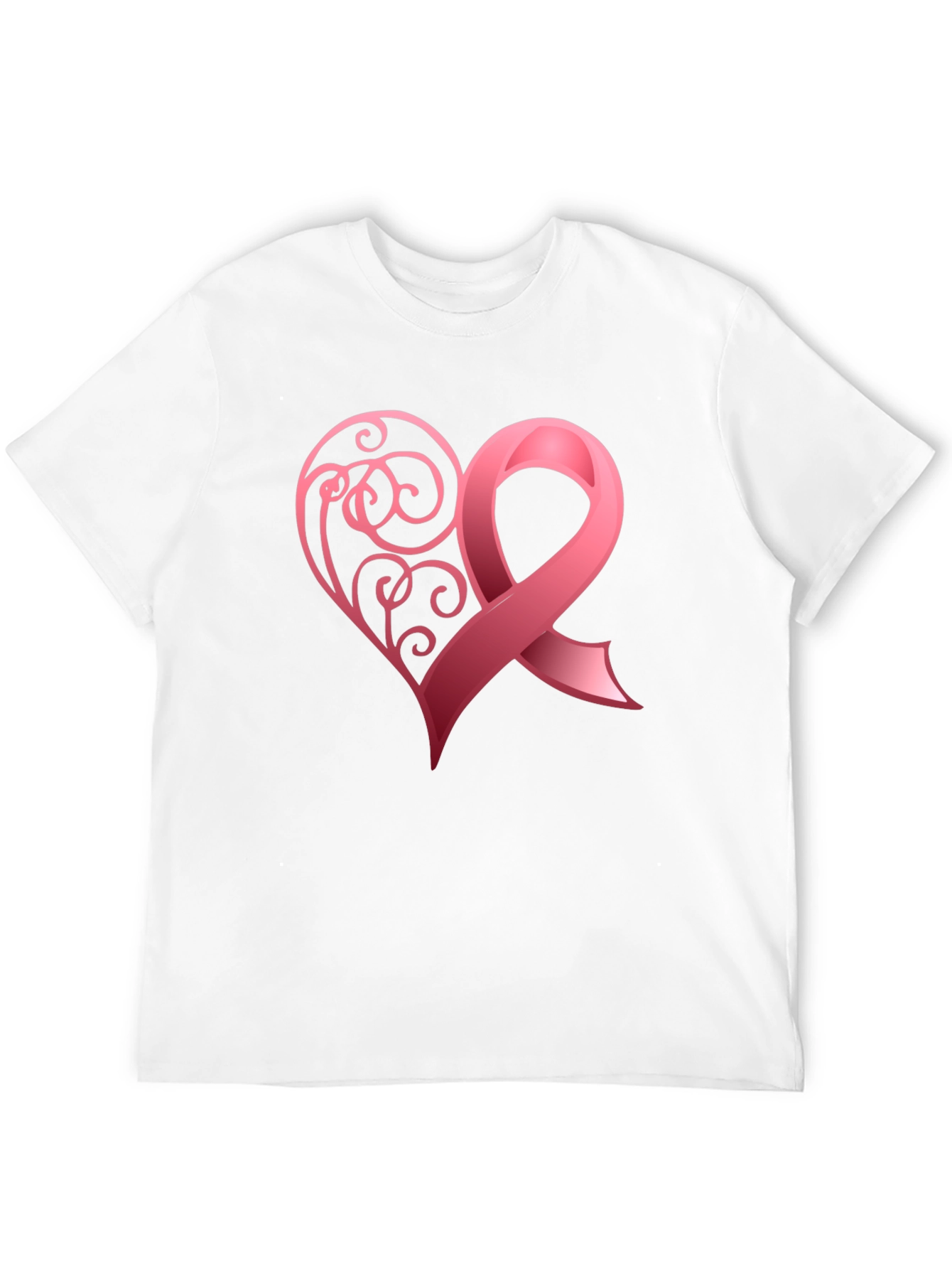 Breast Cancer Awareness Heart Ribbon T-Shirt