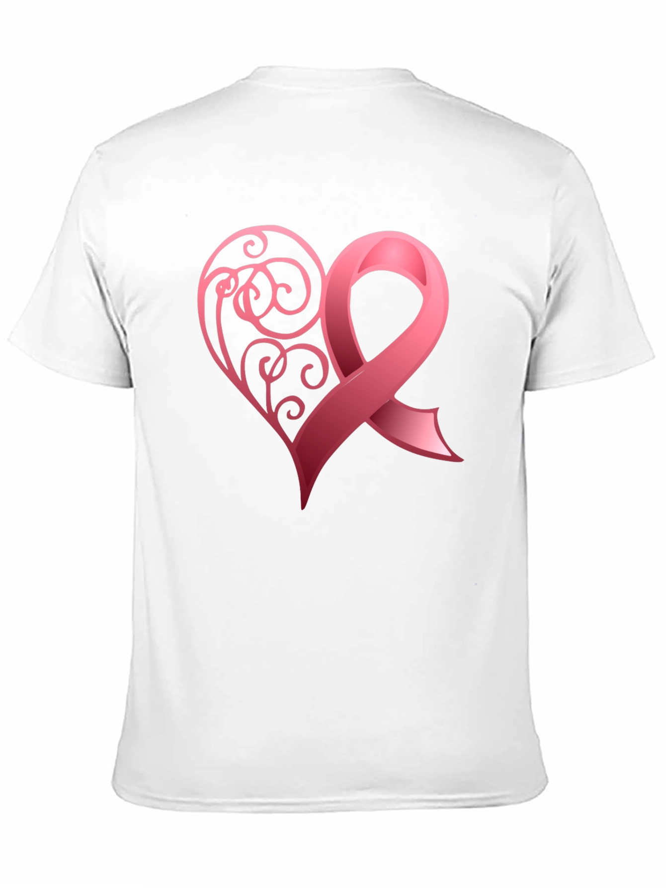 Breast Cancer Awareness Heart Ribbon T-Shirt