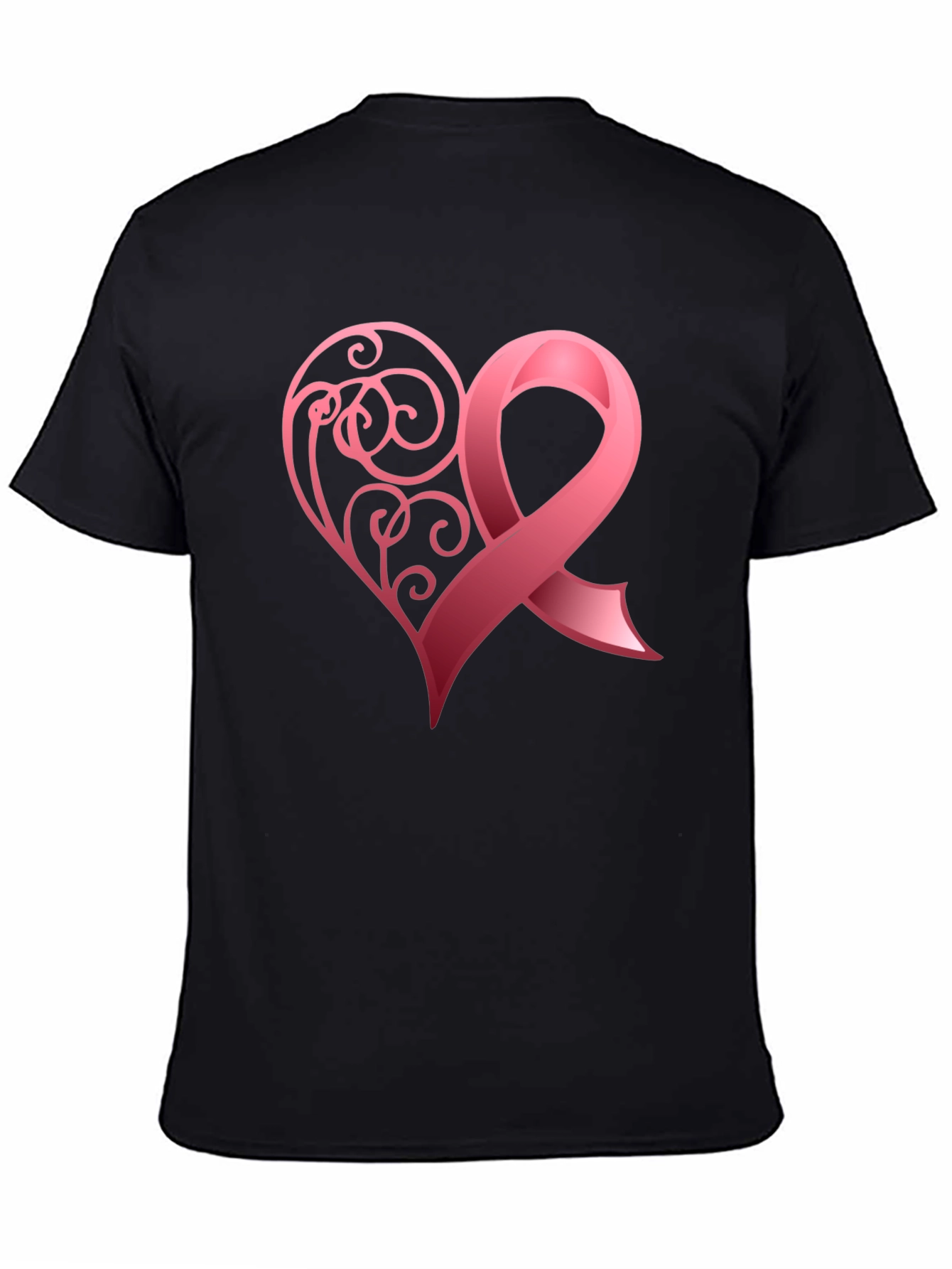 Breast Cancer Awareness Heart Ribbon T-Shirt