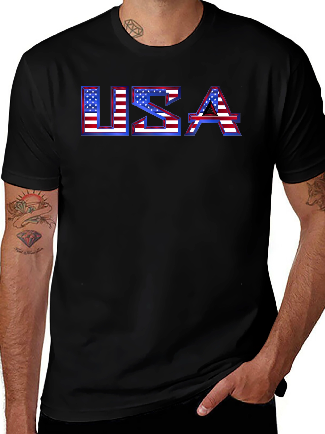 USA Flag T-Shirt - Patriotic Graphic Tee