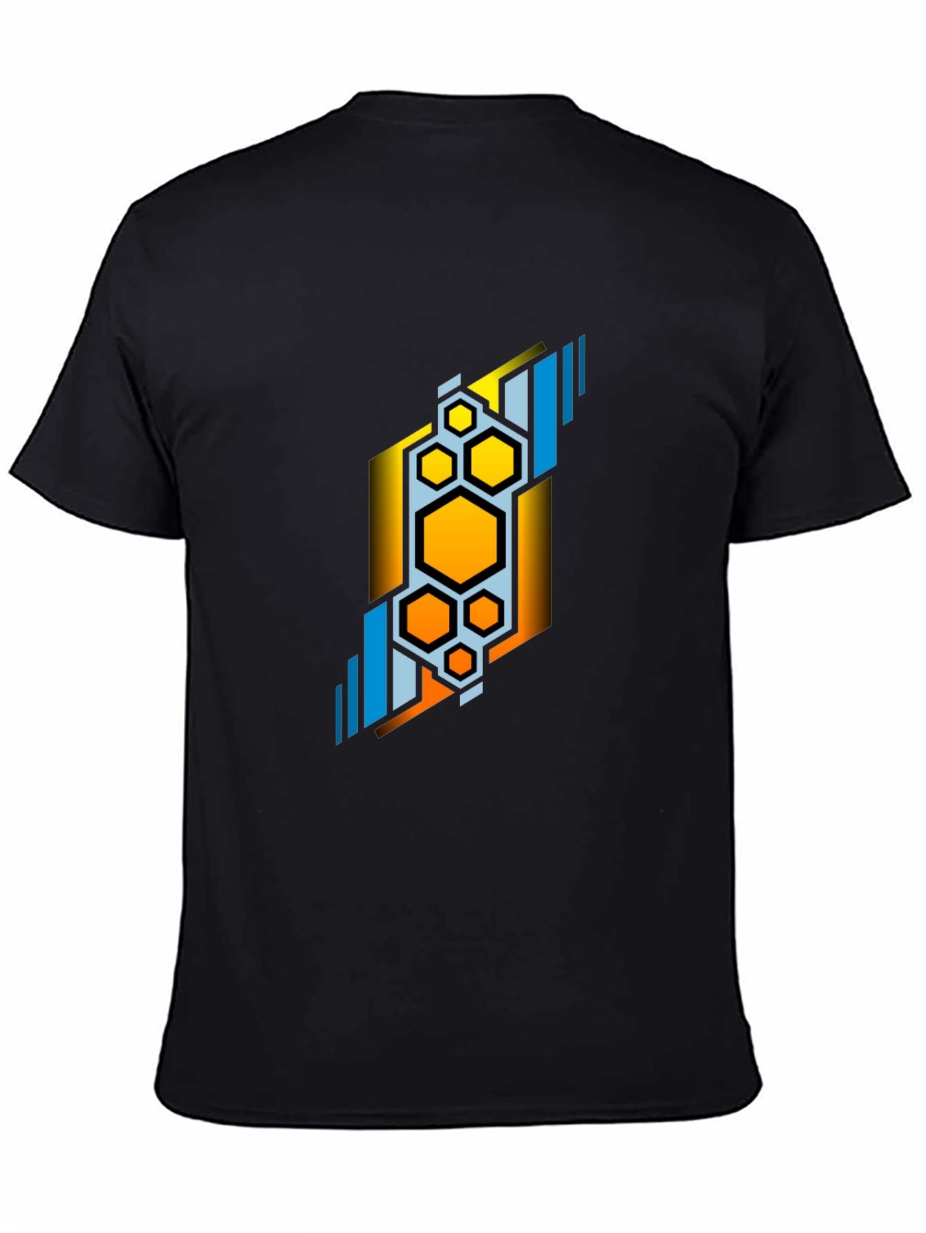 Abstract Hexagon Graphic Tee - Modern Design