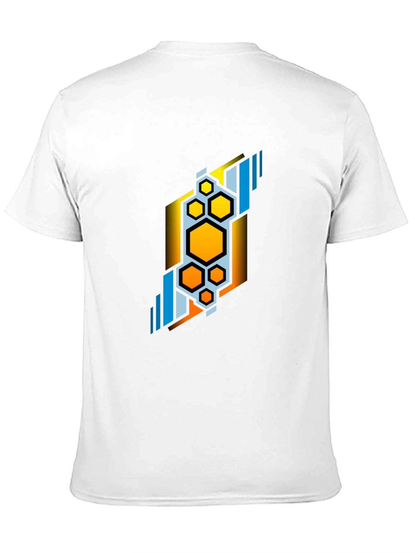Abstract Hexagon Graphic Tee - Modern Design