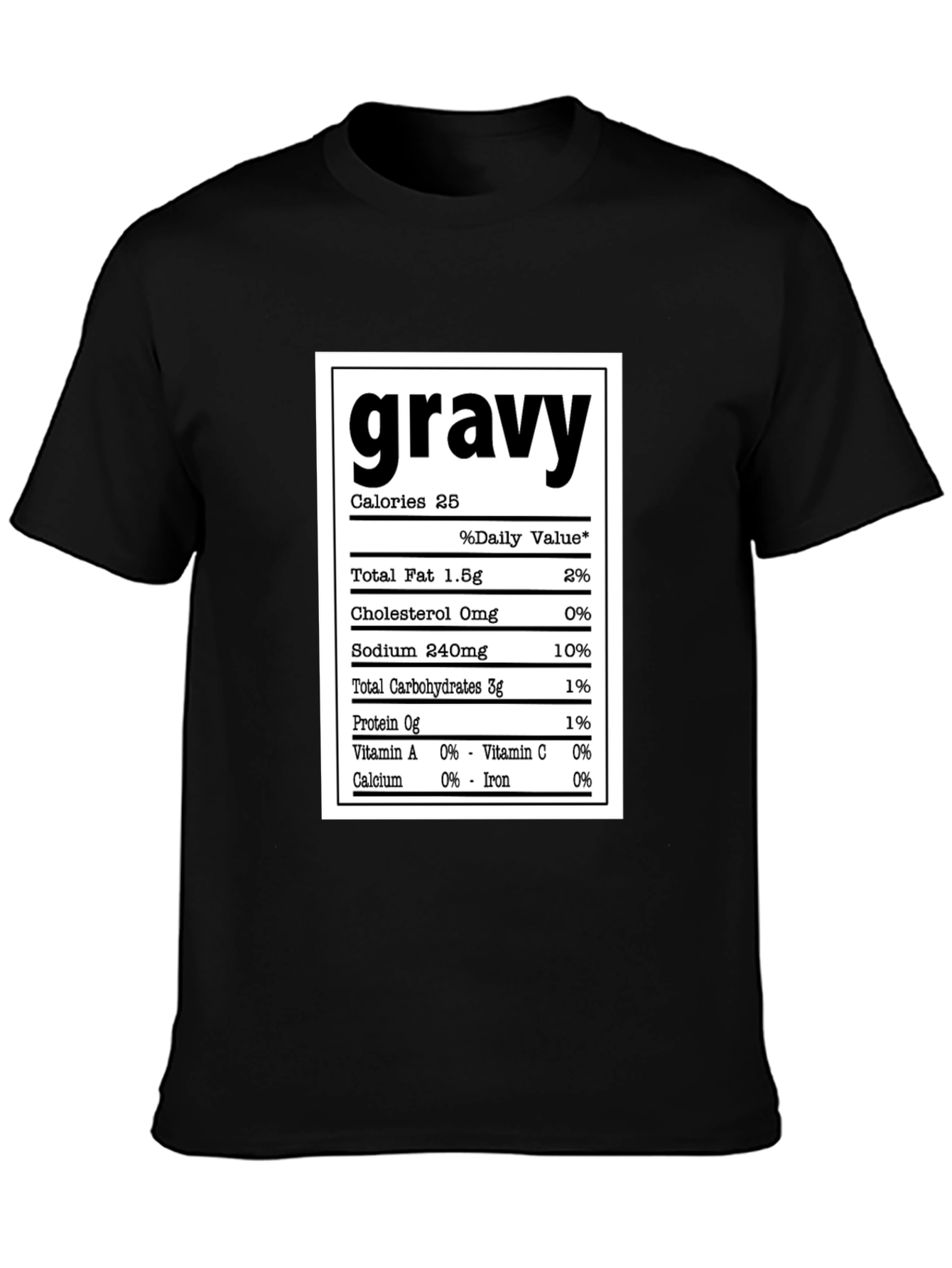 Funny Gravy Nutrition Facts T-Shirt
