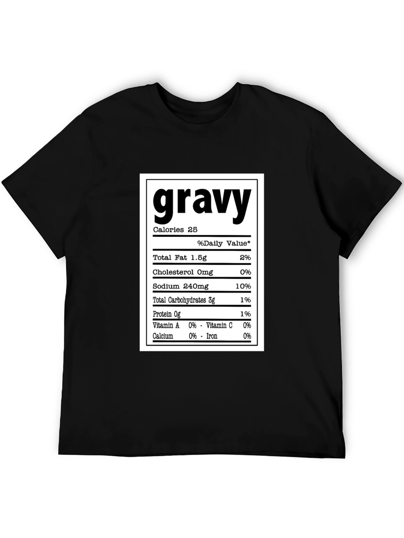 Funny Gravy Nutrition Facts T-Shirt