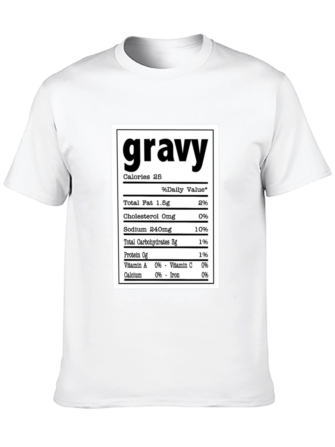 Funny Gravy Nutrition Facts T-Shirt