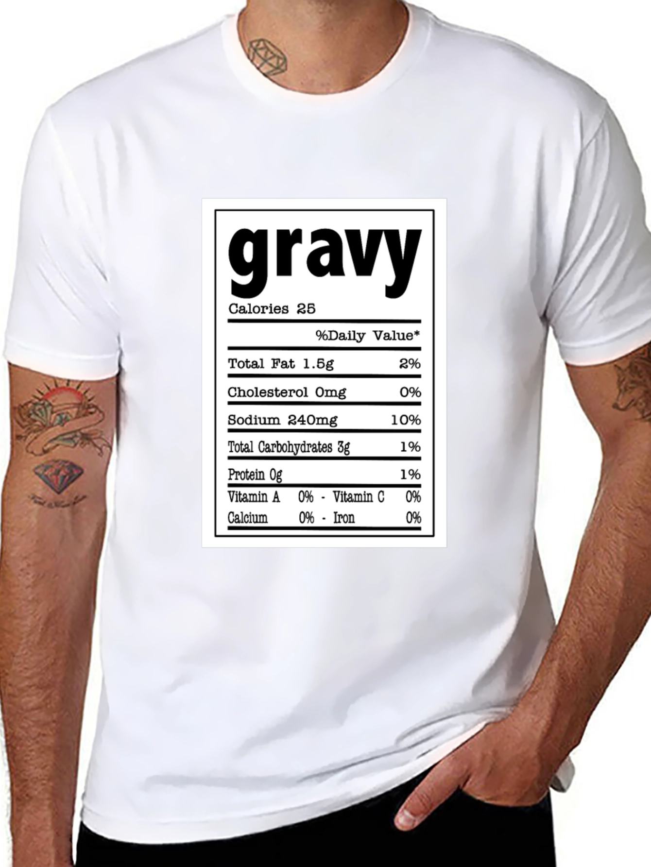 Funny Gravy Nutrition Facts T-Shirt