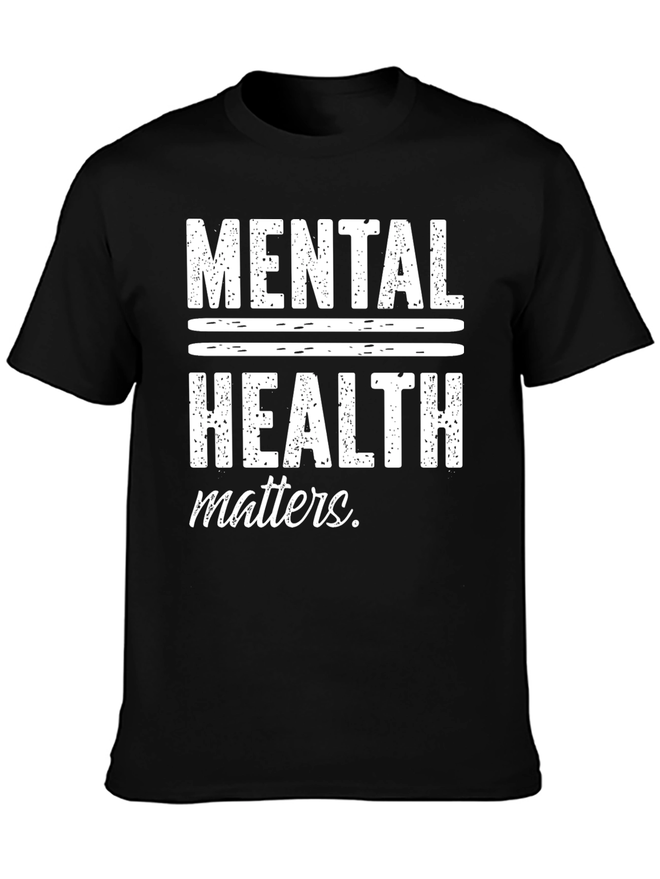 Mental Health Matters Graphic T-Shirt - Black
