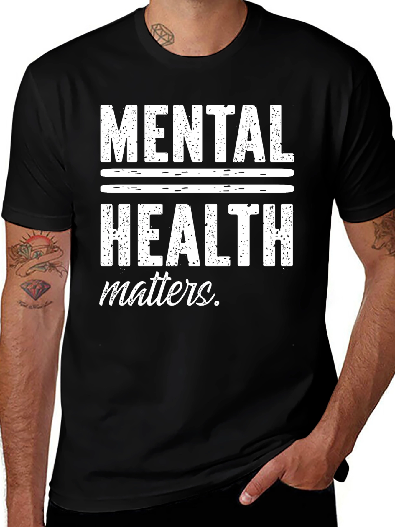 Mental Health Matters Graphic T-Shirt - Black