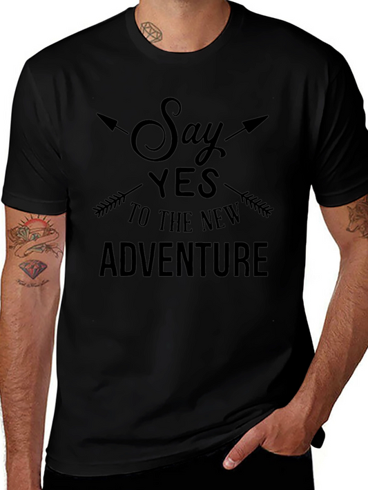 Adventure Seeker Black Graphic T-Shirt
