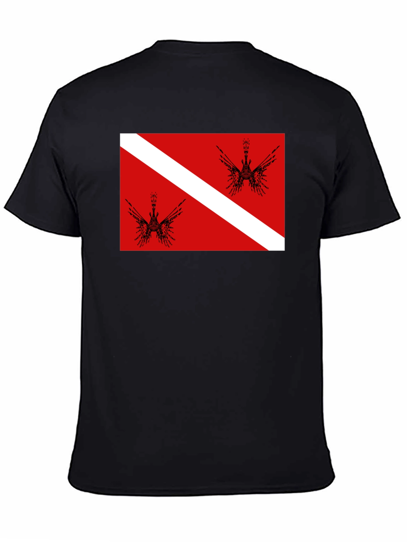 Diver Down Flag Graphic Tee - Black T-Shirt