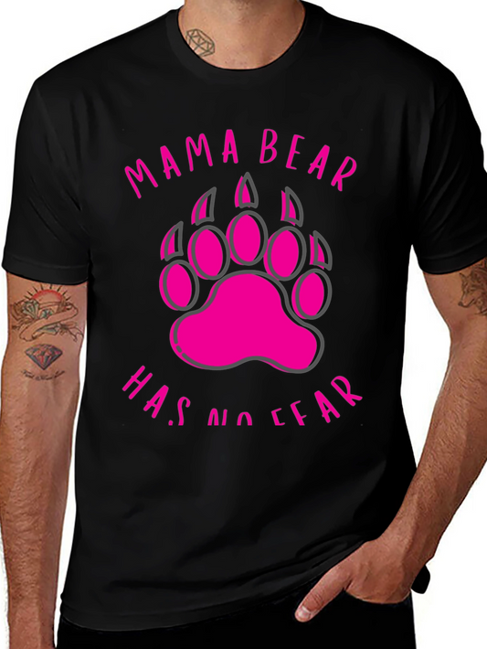 Mama Bear T-Shirt - No Fear Bear Paw Design