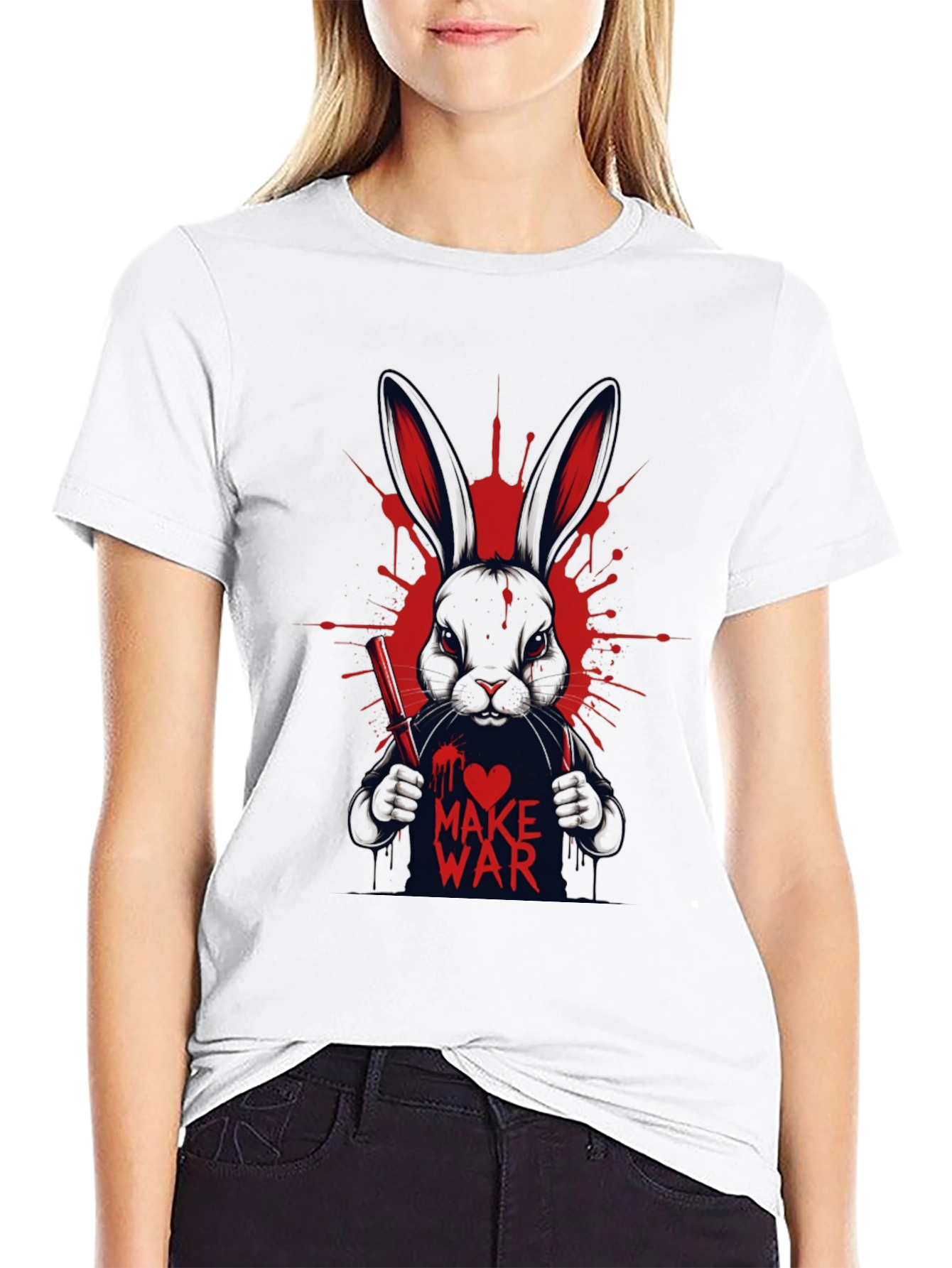 Make War Rabbit Tee - Mens Graphic Print