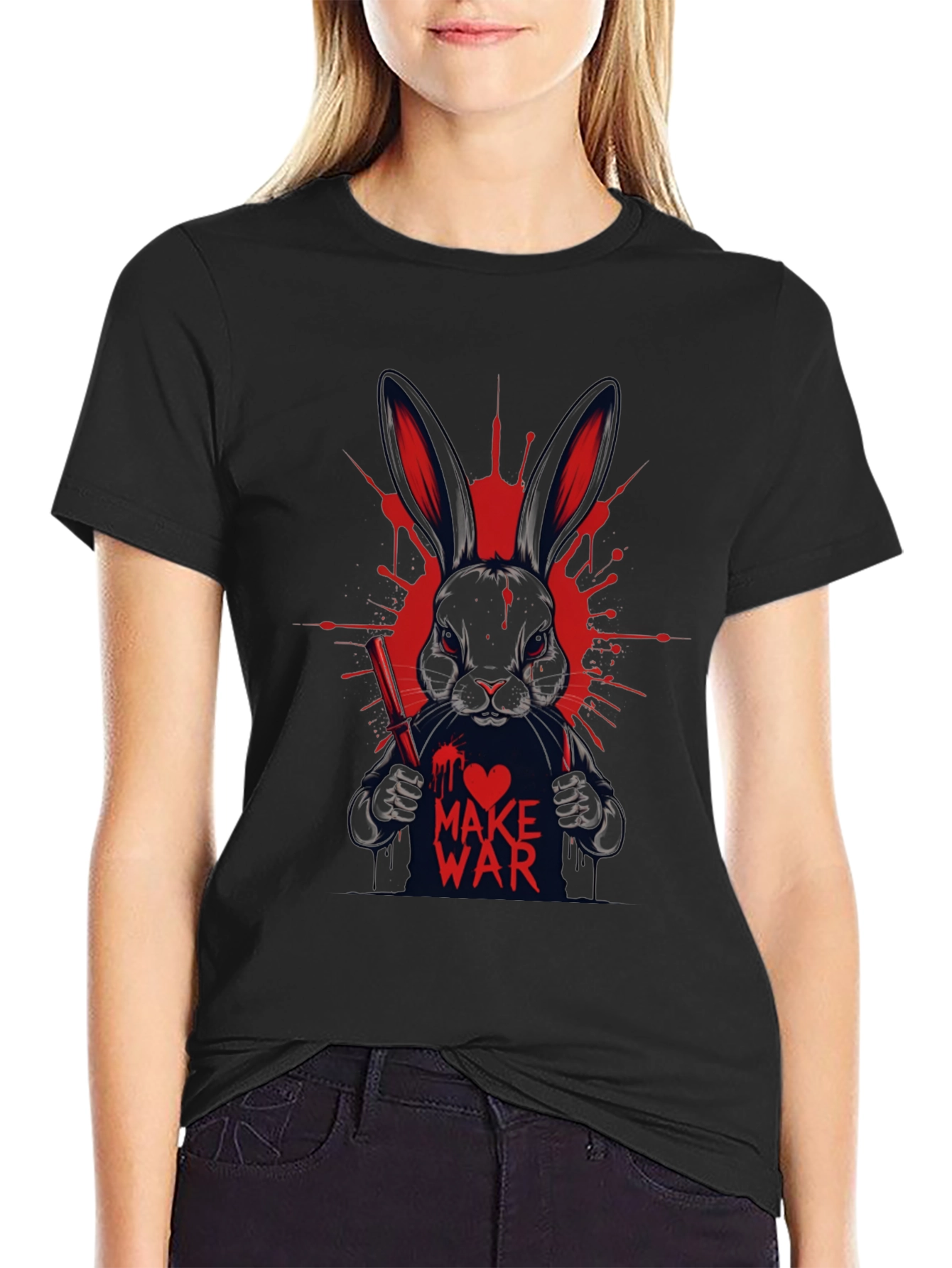 Make War Rabbit Tee - Mens Graphic Print