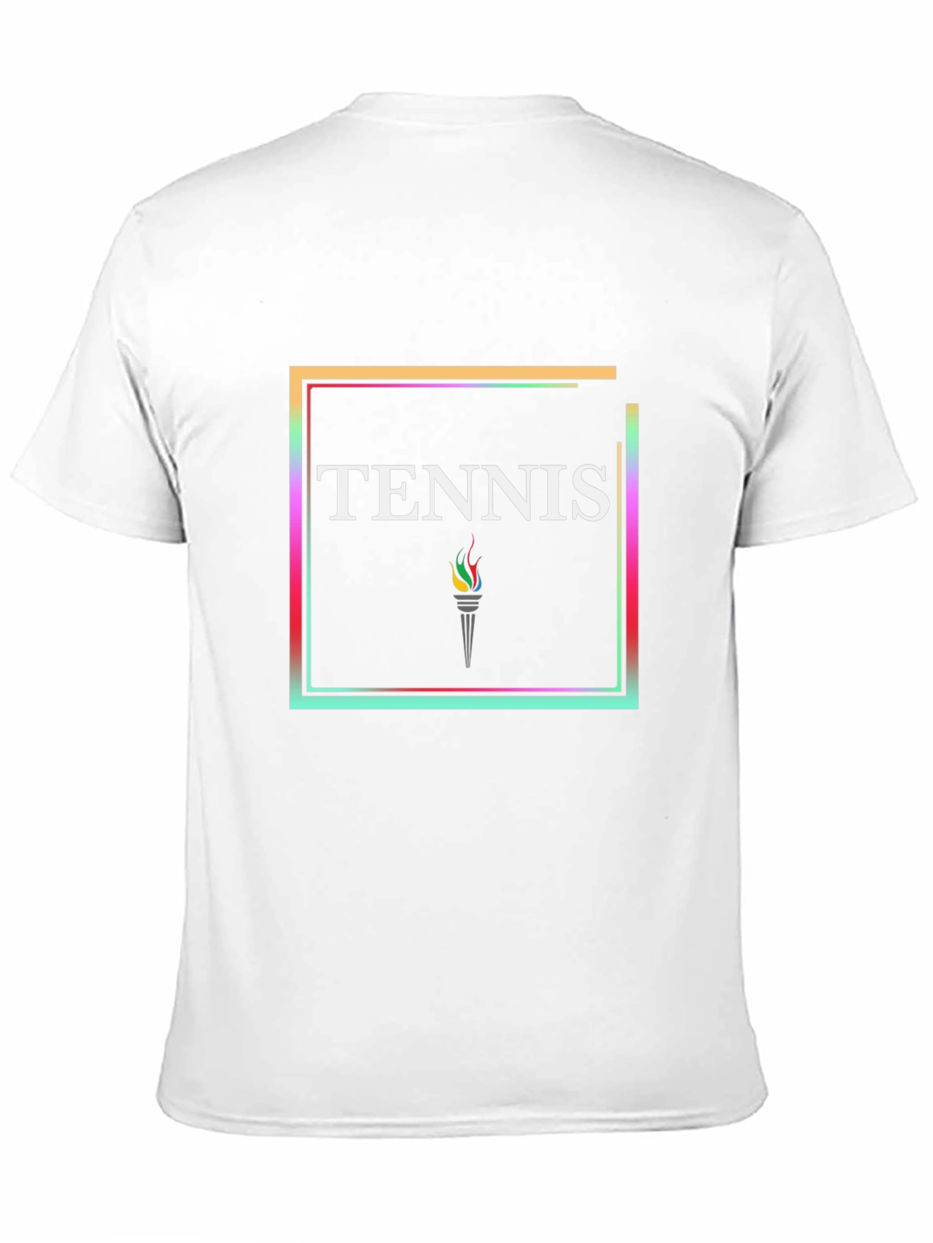Tennis Torch Graphic Black T-Shirt