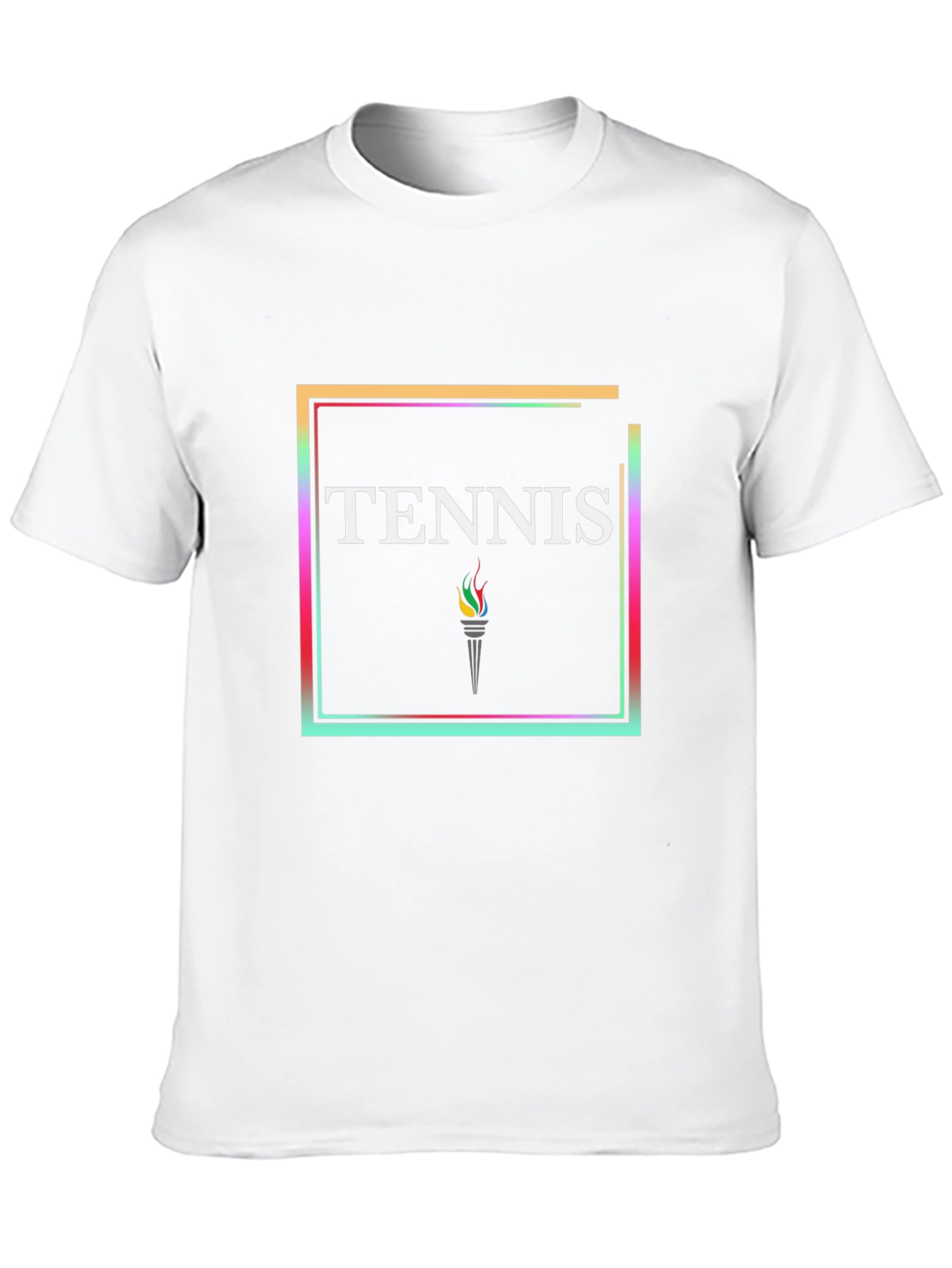 Tennis Torch Graphic Black T-Shirt