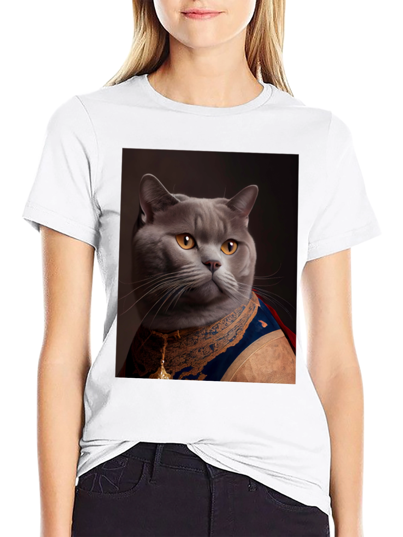 Cat King Portrait T-Shirt