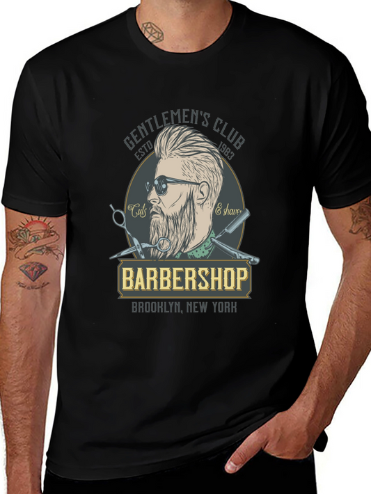 Gentlemens Club Barbershop Graphic T-Shirt