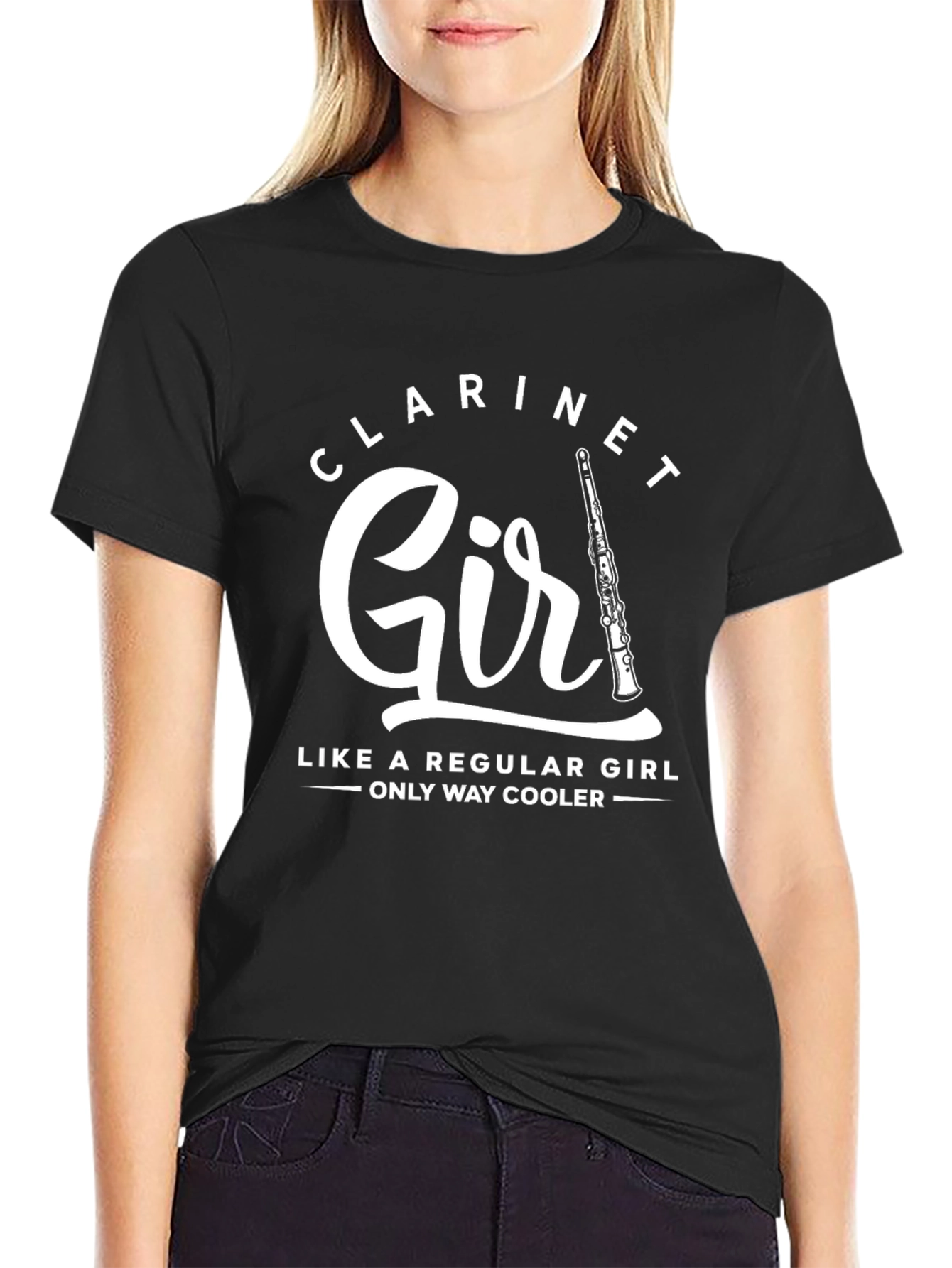 Clarinet Girl T-Shirt - Music Lover Tee