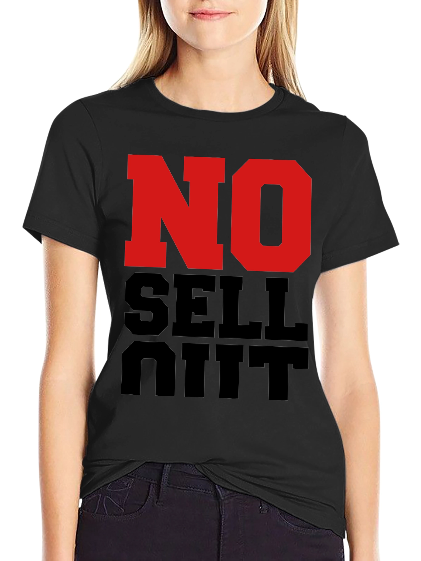 No Sell Out Black Graphic T-Shirt