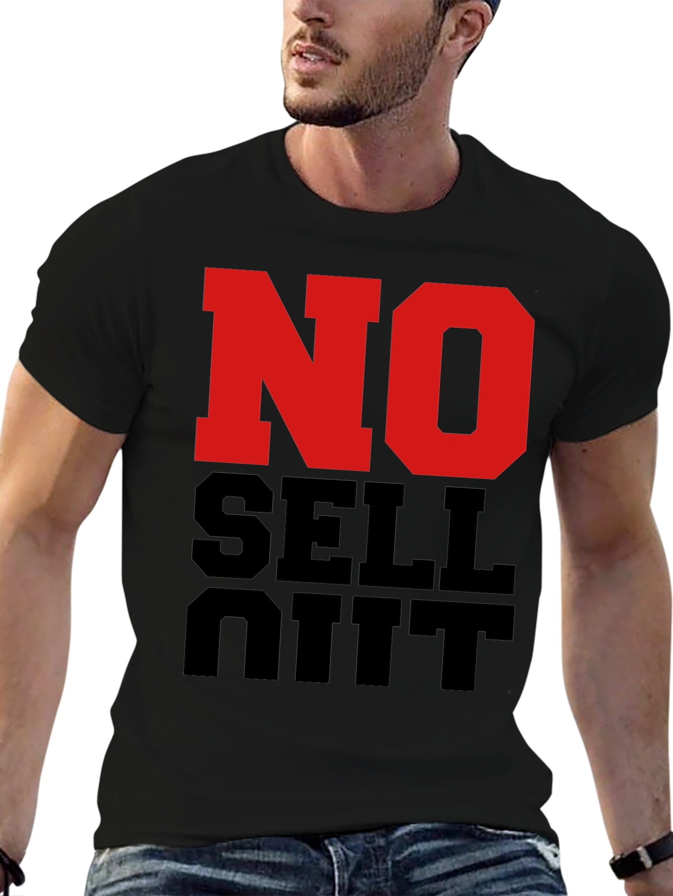 No Sell Out Black Graphic T-Shirt