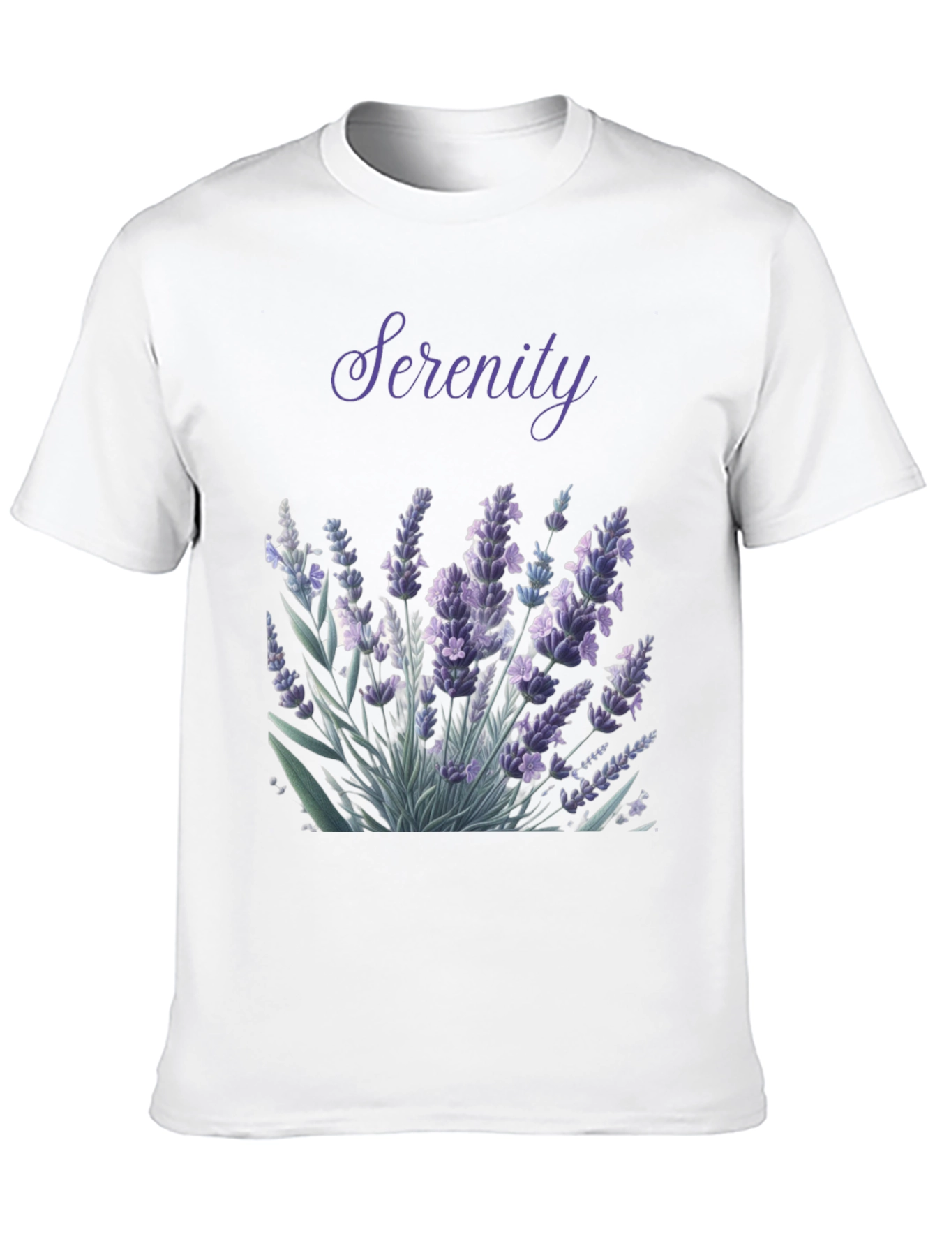 Serenity Lavender Graphic Tee - Black