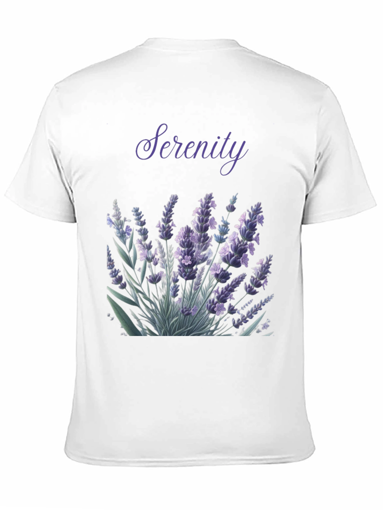 Serenity Lavender Graphic Tee - Black