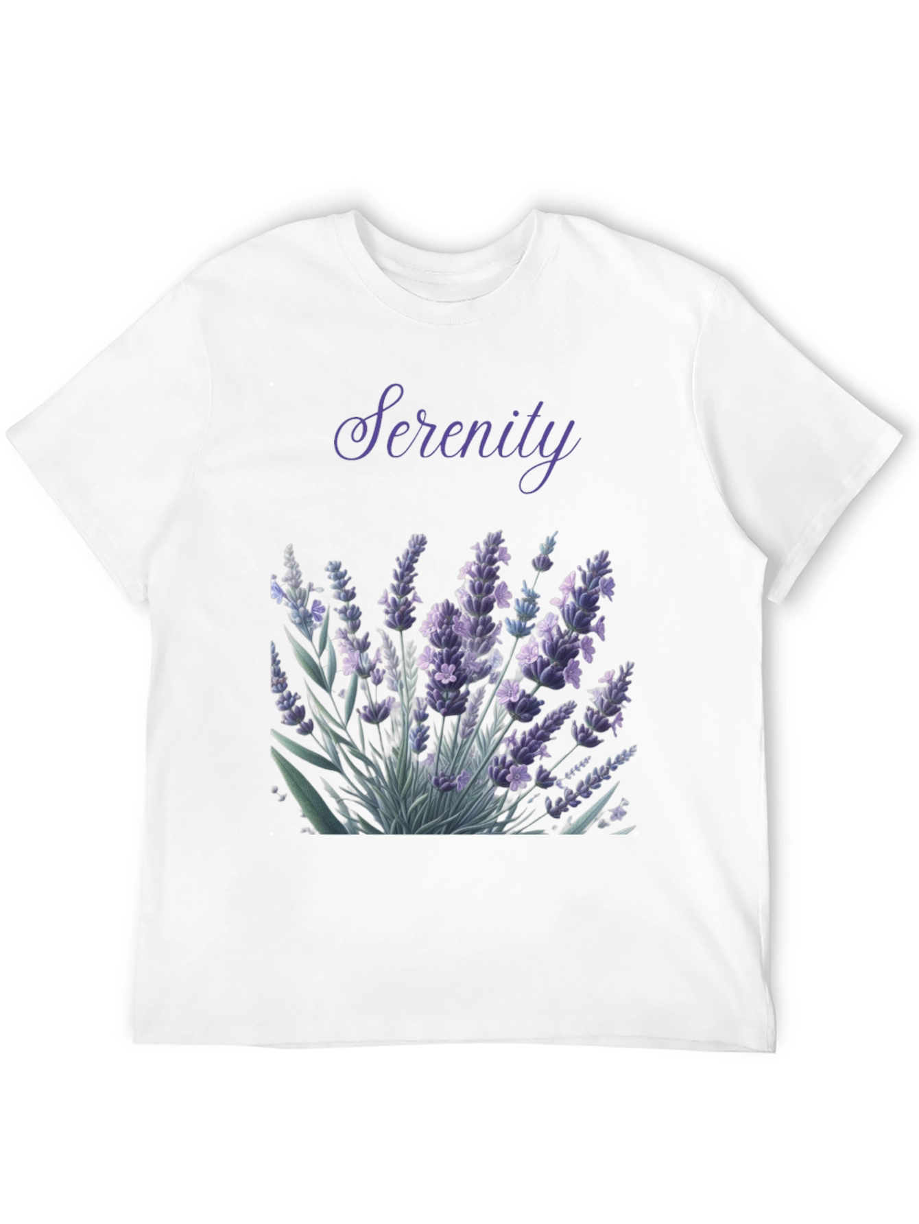 Serenity Lavender Graphic Tee - Black