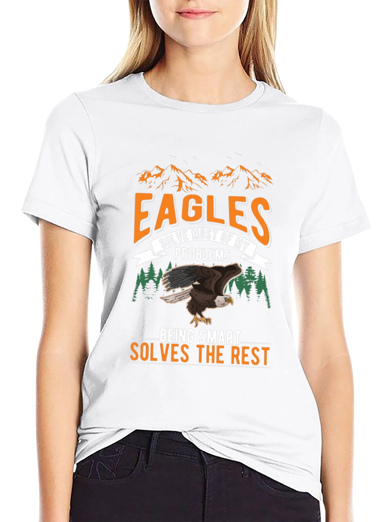 Eagles Solve Most Problems T-Shirt - Smart and Funny!