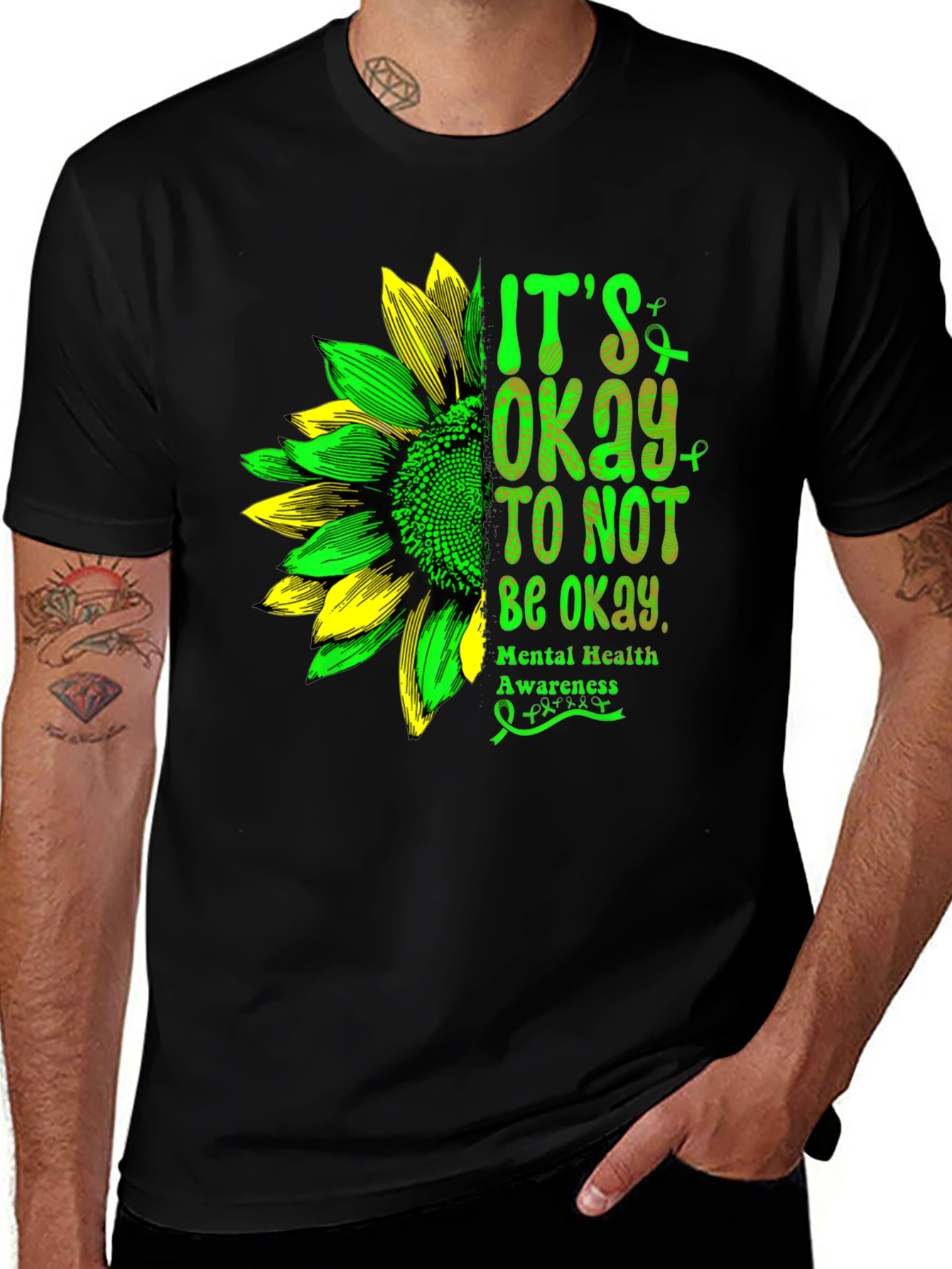 Mental Health Awareness Sunflower Graphic Tee
