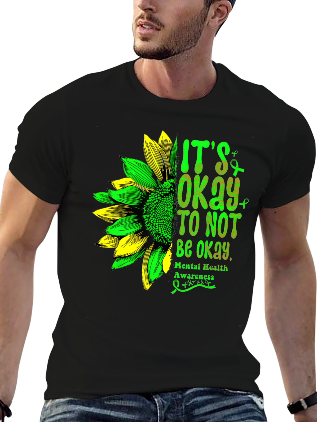 Mental Health Awareness Sunflower Graphic Tee
